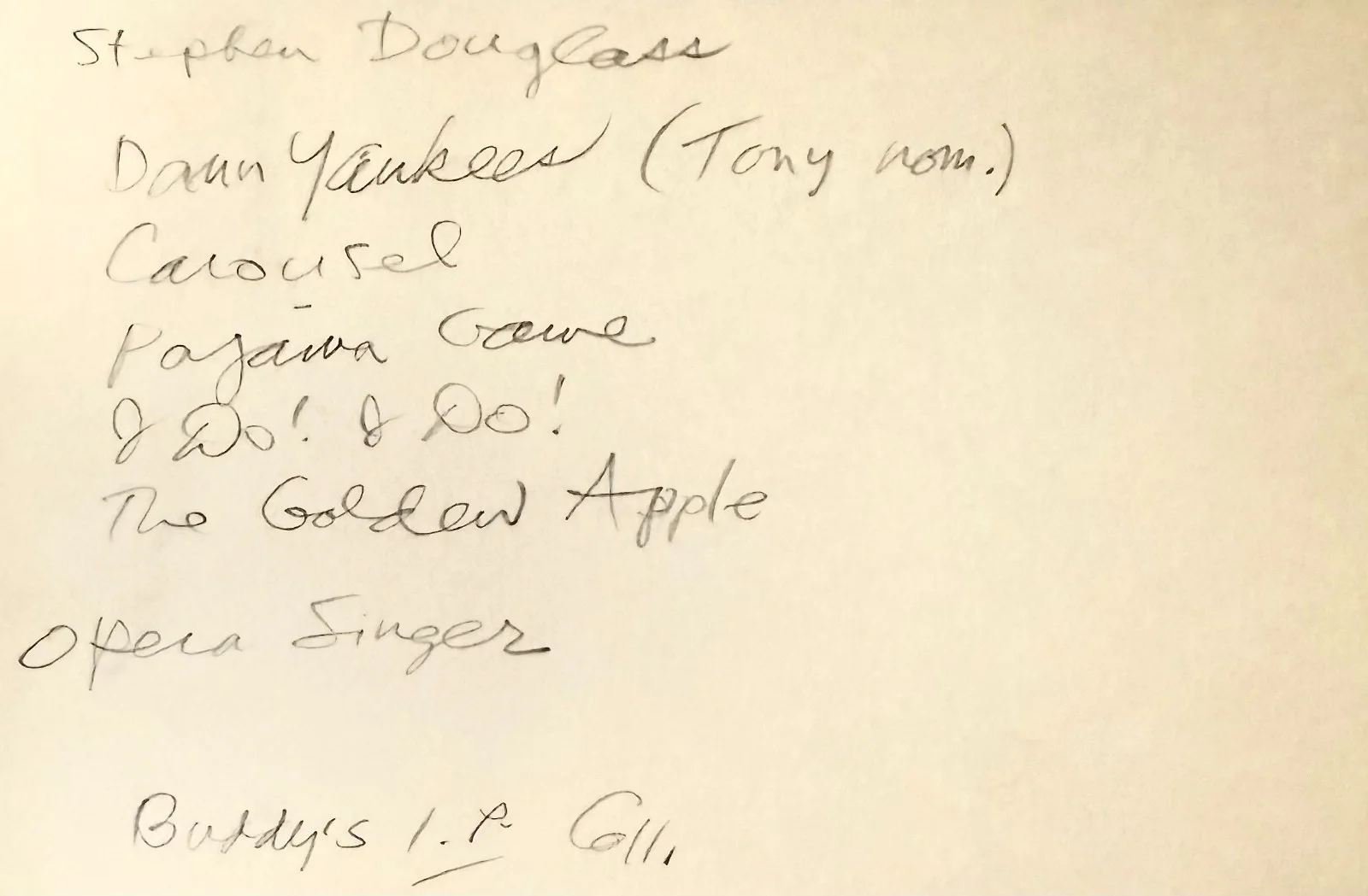 Stephen Douglass — STEPHEN DOUGLASS Autographed Signed 4x6 INDEX CARD Special Agent 7 State Trooper, image 2