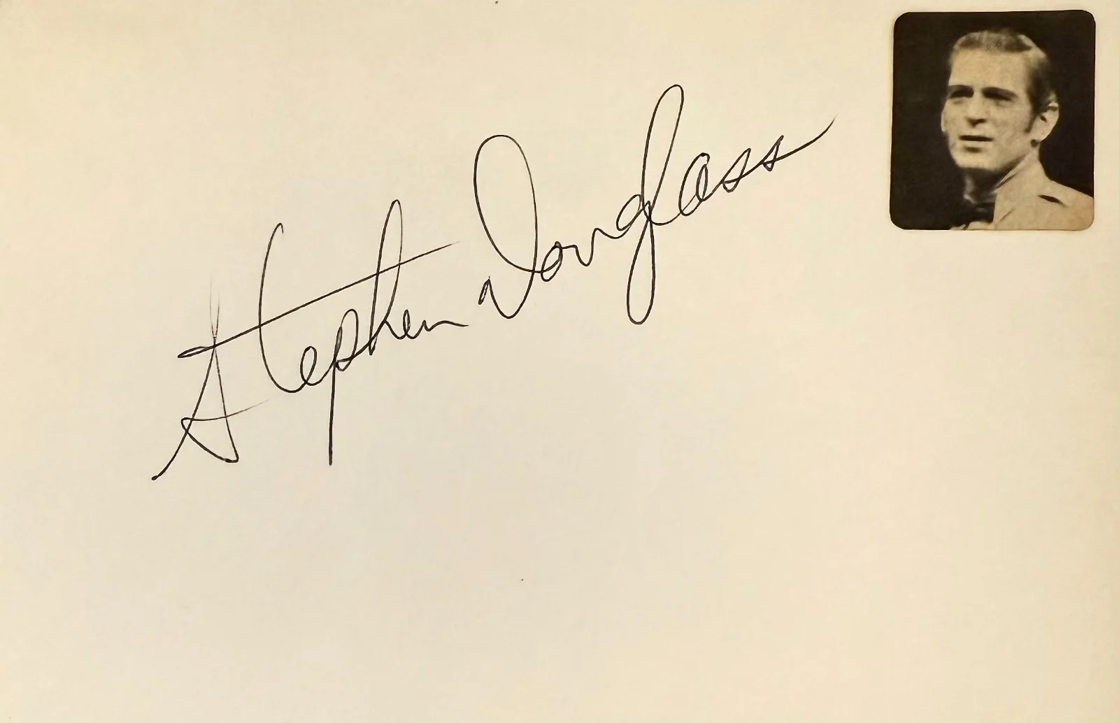 Stephen Douglass — STEPHEN DOUGLASS Autographed Signed 4x6 INDEX CARD Special Agent 7 State Trooper, image 3
