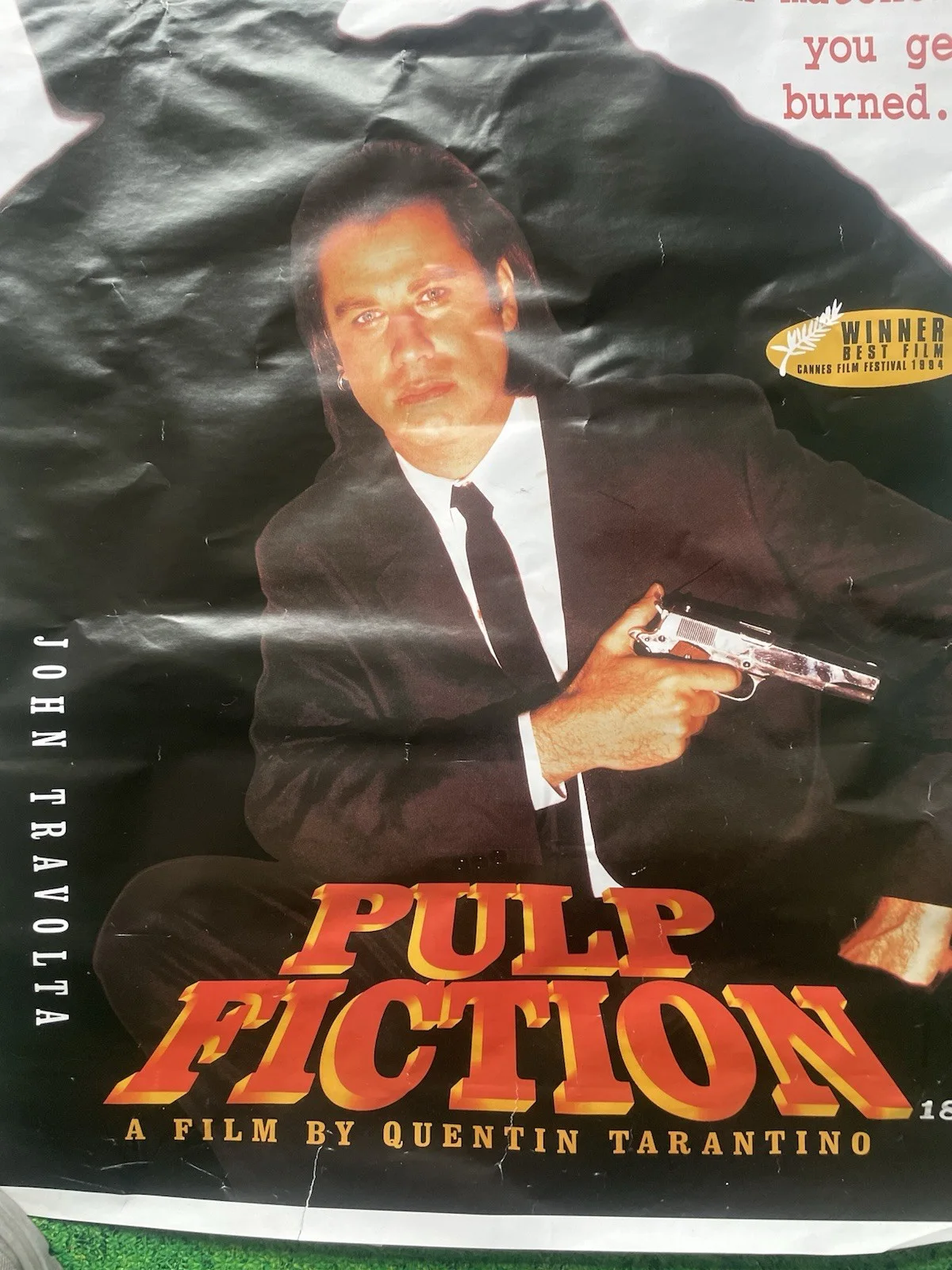 1994 Pulp Fiction ORIGINAL ONE SHEET MOVIE POSTER CANNES FILM FESTIVAL 1994, изображение 5