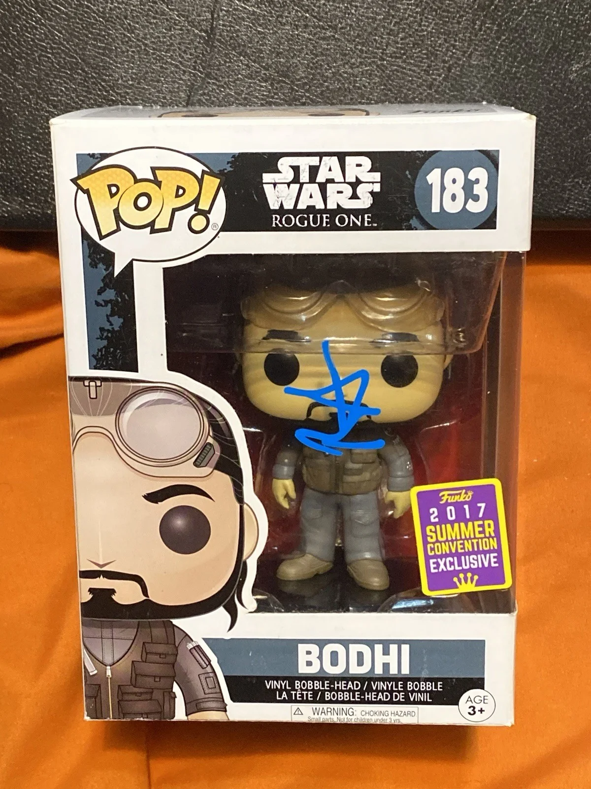 RIZ AHMED — RIZ AHMED STAR WARS ROGUE ONE BODHI SIGNED FUNKO POP BECKETT COA GEORGE LUCAS