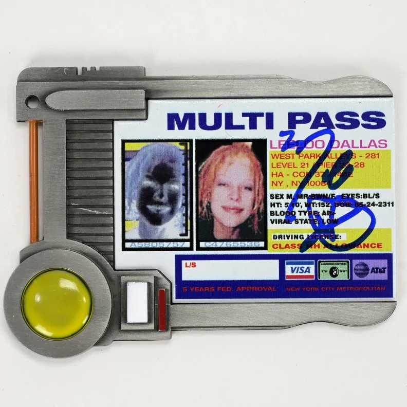 Milla Jovovich — Milla Jovovich Autographed 1997 Fifth Element Leeloo MULTI PASS Prop Replica, image 3