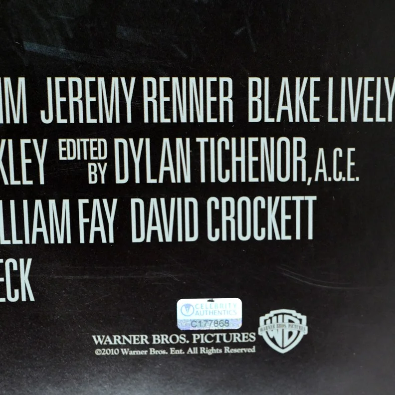 Jeremy Renner — Jeremy Renner Autographed 2010 The Town Original 27x40 Movie Poster, изображение 3