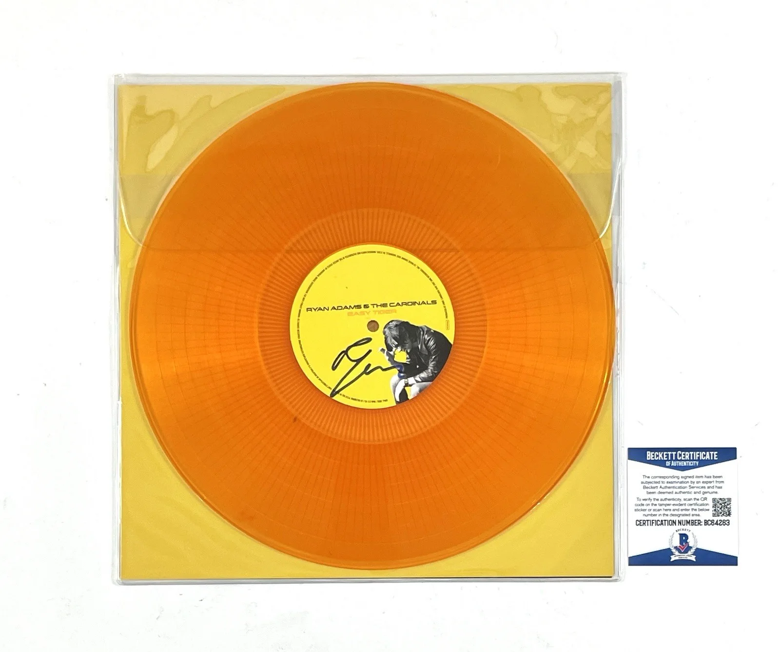 Ryan Adams Autographed Easy Tiger Limited Orange Colored Vinyl Album Signed BAS, изображение 4