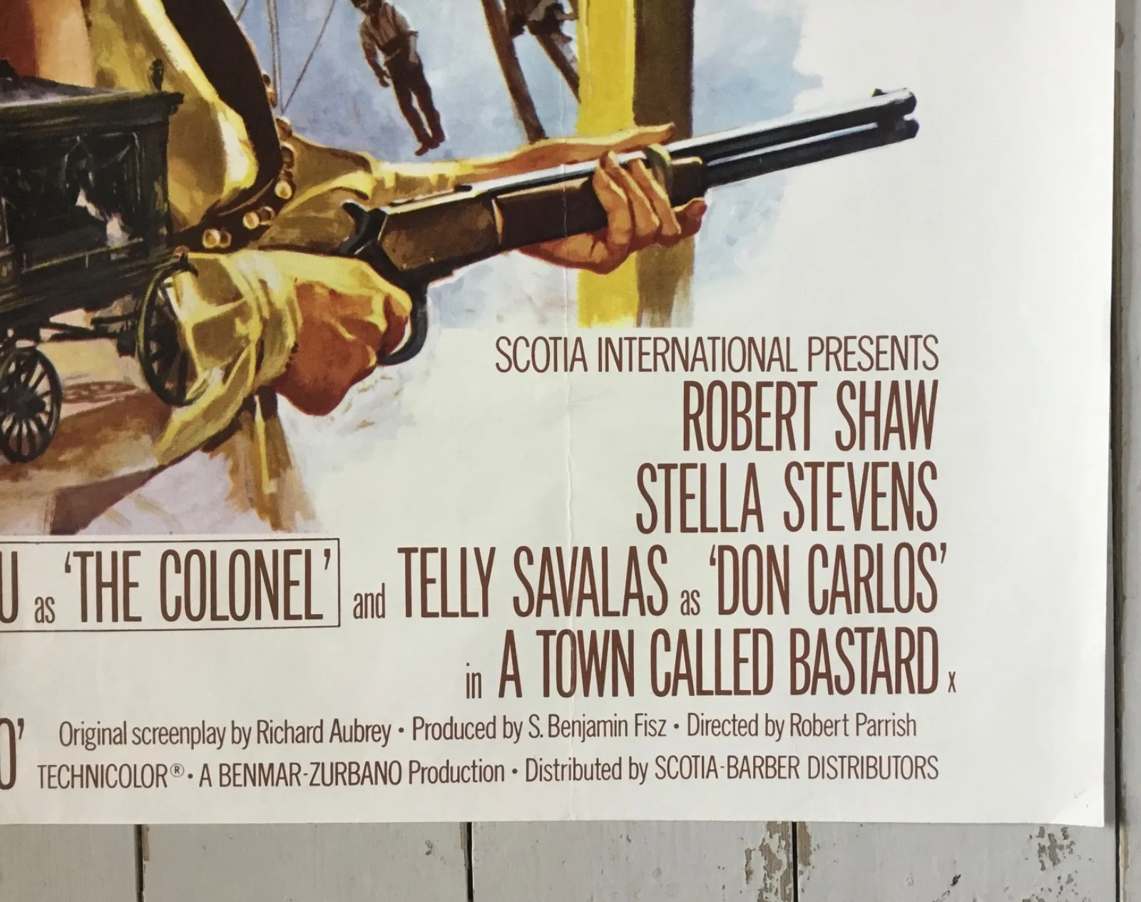 A Town Called Bastard Original Quad Movie Film Poster Telly Savalas 1971, изображение 4