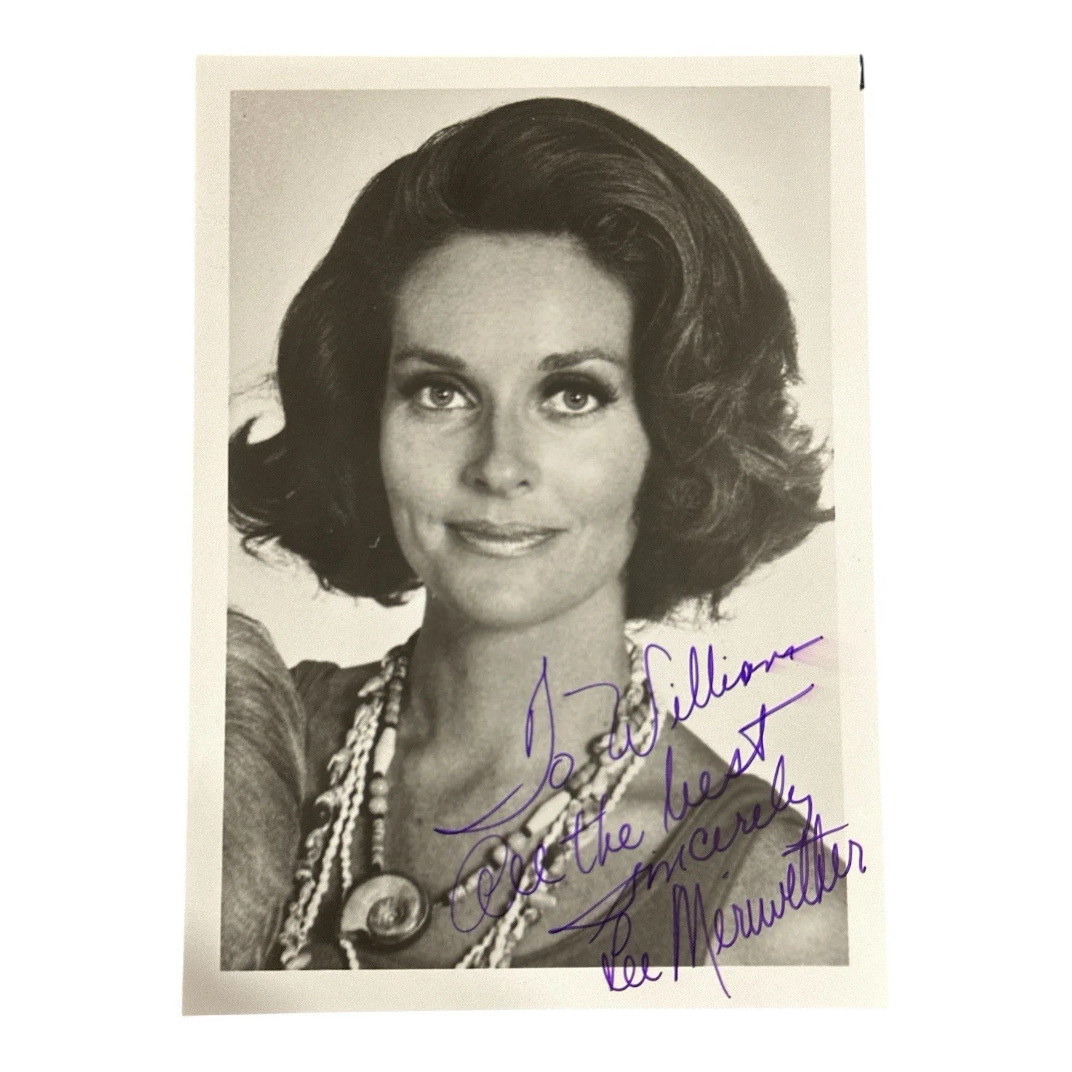 Lee Meriwether — Lee Meriwether Signed Autograph 5x7 Photo 1955 Miss America, Catwoman, Star Trek