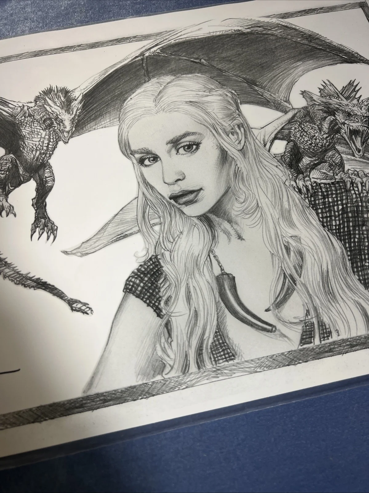 Neal Adams Signed Game of Thrones Daenarys 13x19 Print JSA, изображение 3