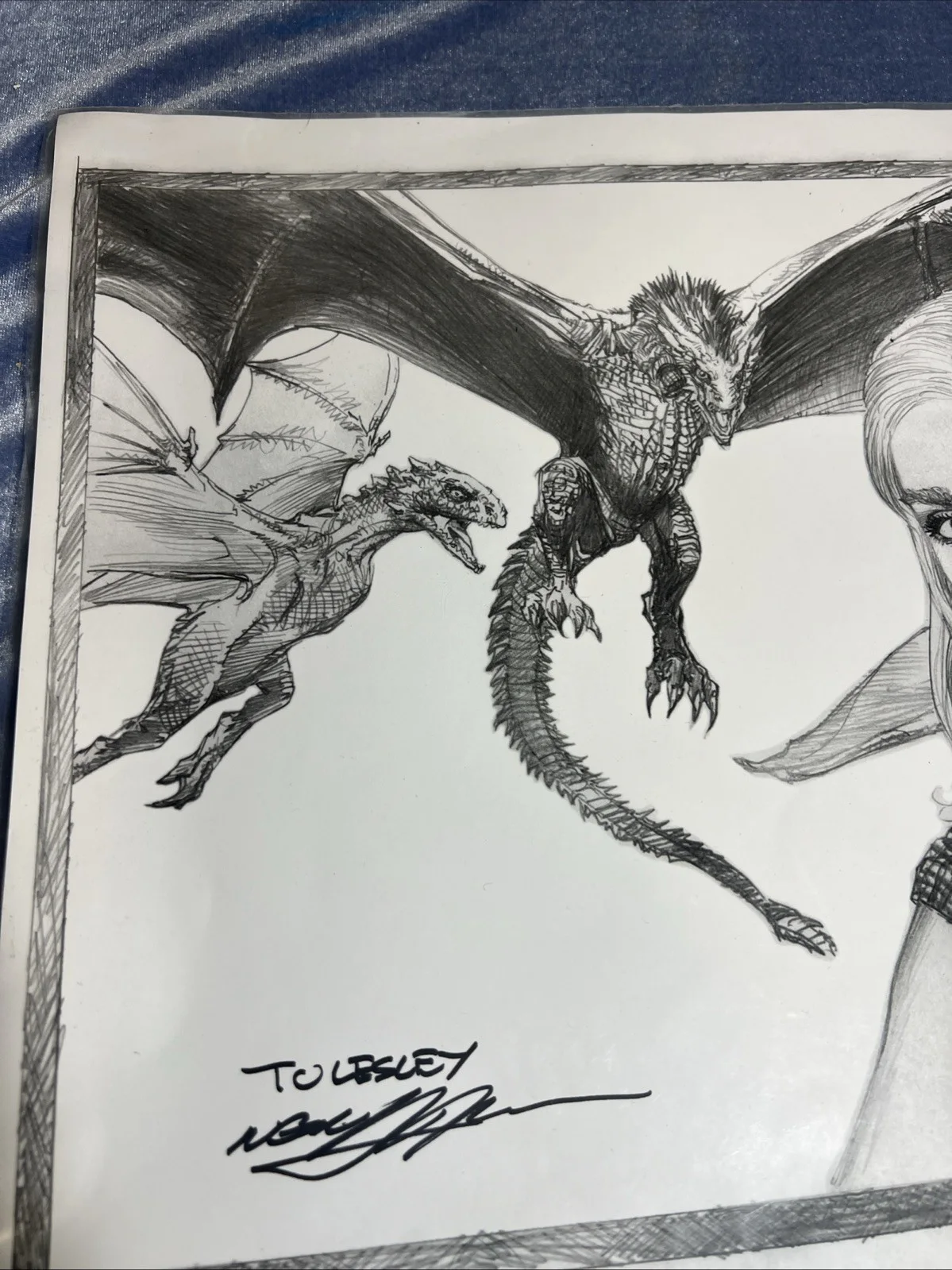 Neal Adams Signed Game of Thrones Daenarys 13x19 Print JSA, изображение 4