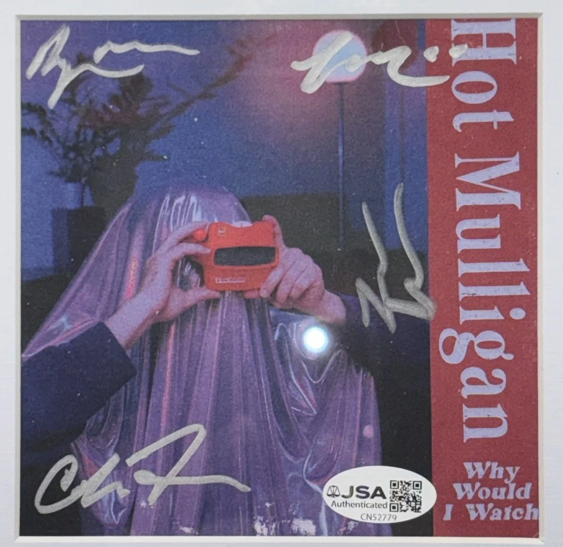 HOT MULLIGAN WHY WOULD I WATCH AUTOGRAPH SIGNED FRAMED MATTED CD JSA COA CN52779, image 2