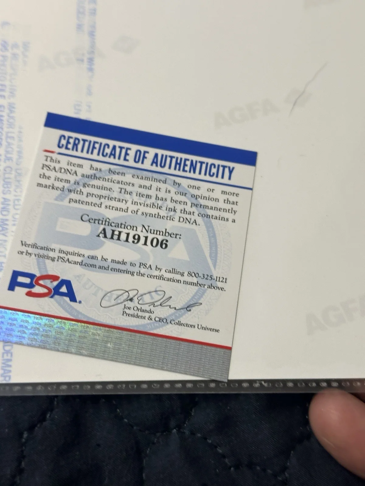 Whitey Ford SIGNED Photo AUTOGRAPH AUTO PSA cOA, image 2