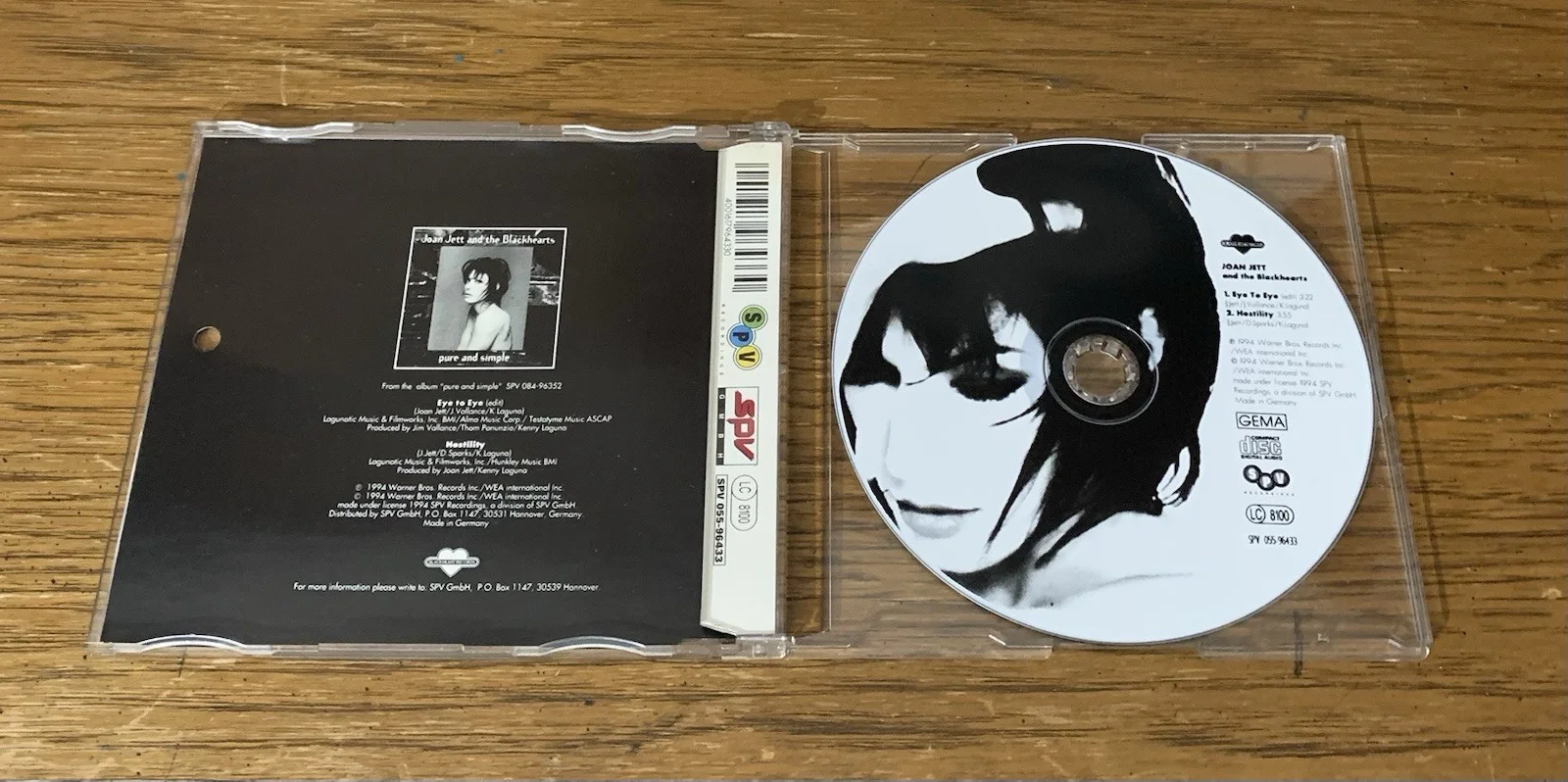 JOAN JETT & the Blackhearts Eye to 'Eye' CD Single 1994 Germany RARE, image 2