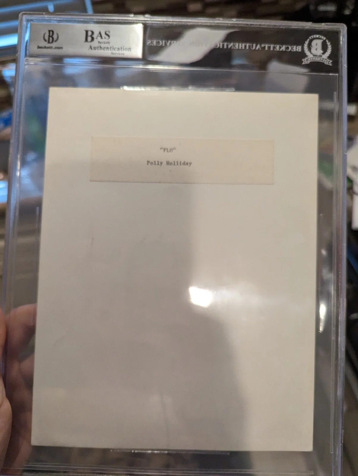 Polly Holliday Signed 7X9 B/W Alice Flo Promo Photo Beckett Encapsulated, изображение 4
