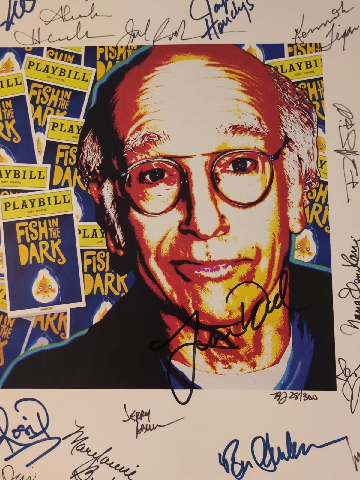 Larry David Signed Broadway FISH IN THE DARK Brian Strumwasser Numbered Print, image 2