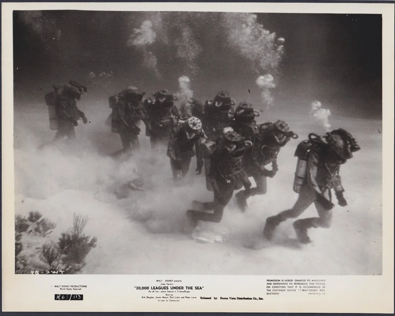 20,000 Leagues Under the Sea 26x ORIGINAL Film Press Stills DISNEY 1963RR, изображение 5