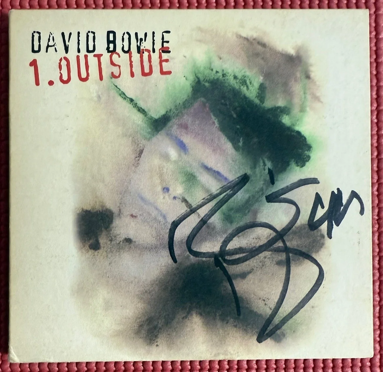 ANDY PETERS signed DAVID BOWIE autographed "OUTSIDE" CD Jacket with CD, image 2