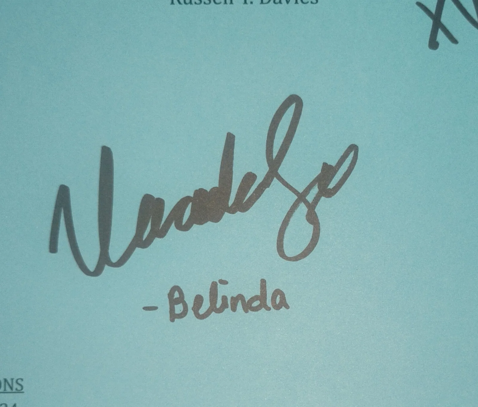 Varada Sethu & Ncuti Gatwa Hand Signed Script COA Doctor Who NO US TARIFFS, image 4