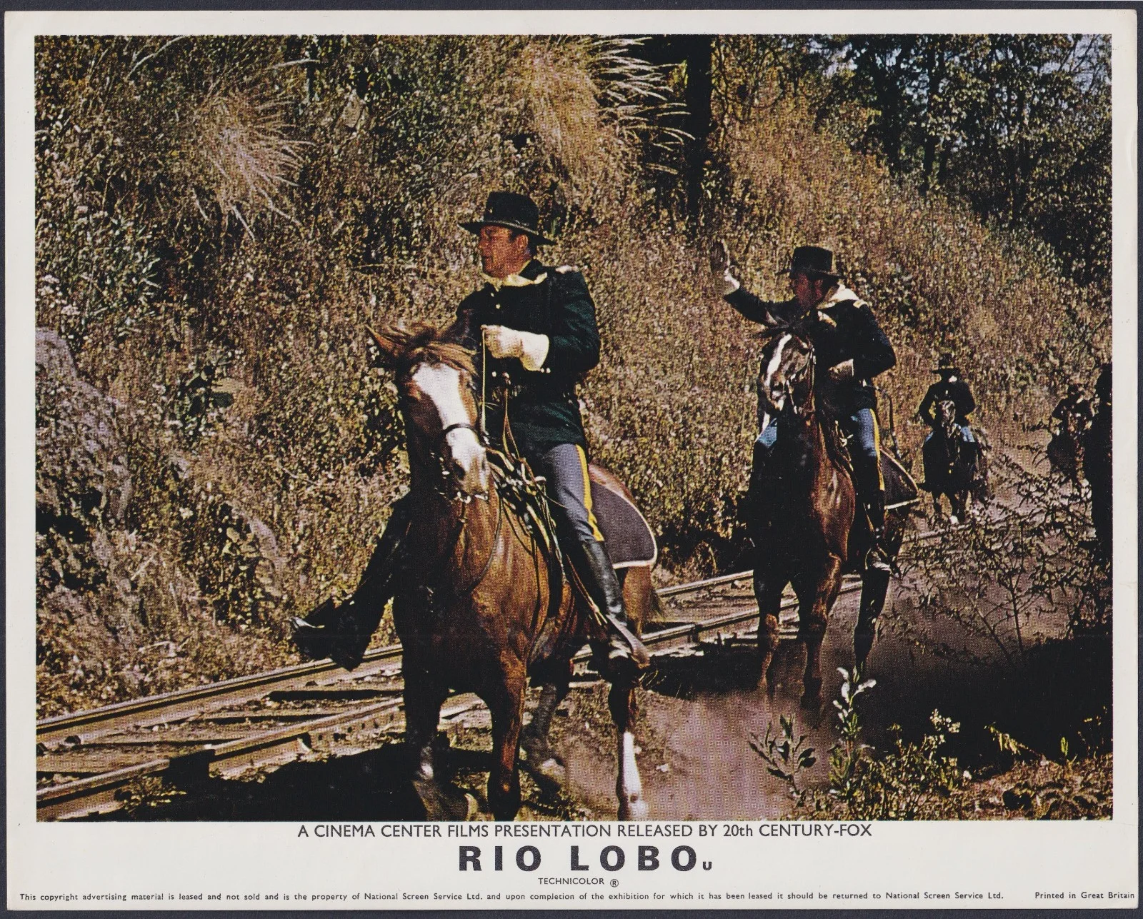 Rio Lobo 6x ORIGINAL UK FOH Lobby Cards John Wayne Howard Hawks 1970, изображение 2