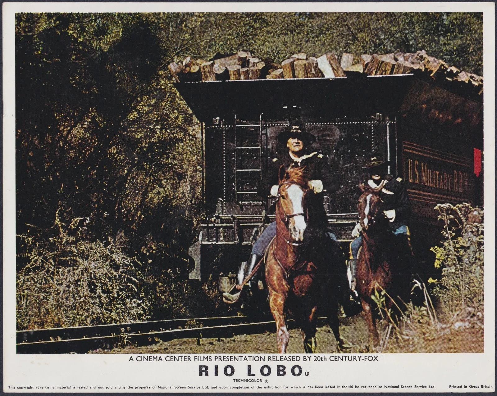 Rio Lobo 6x ORIGINAL UK FOH Lobby Cards John Wayne Howard Hawks 1970, изображение 4