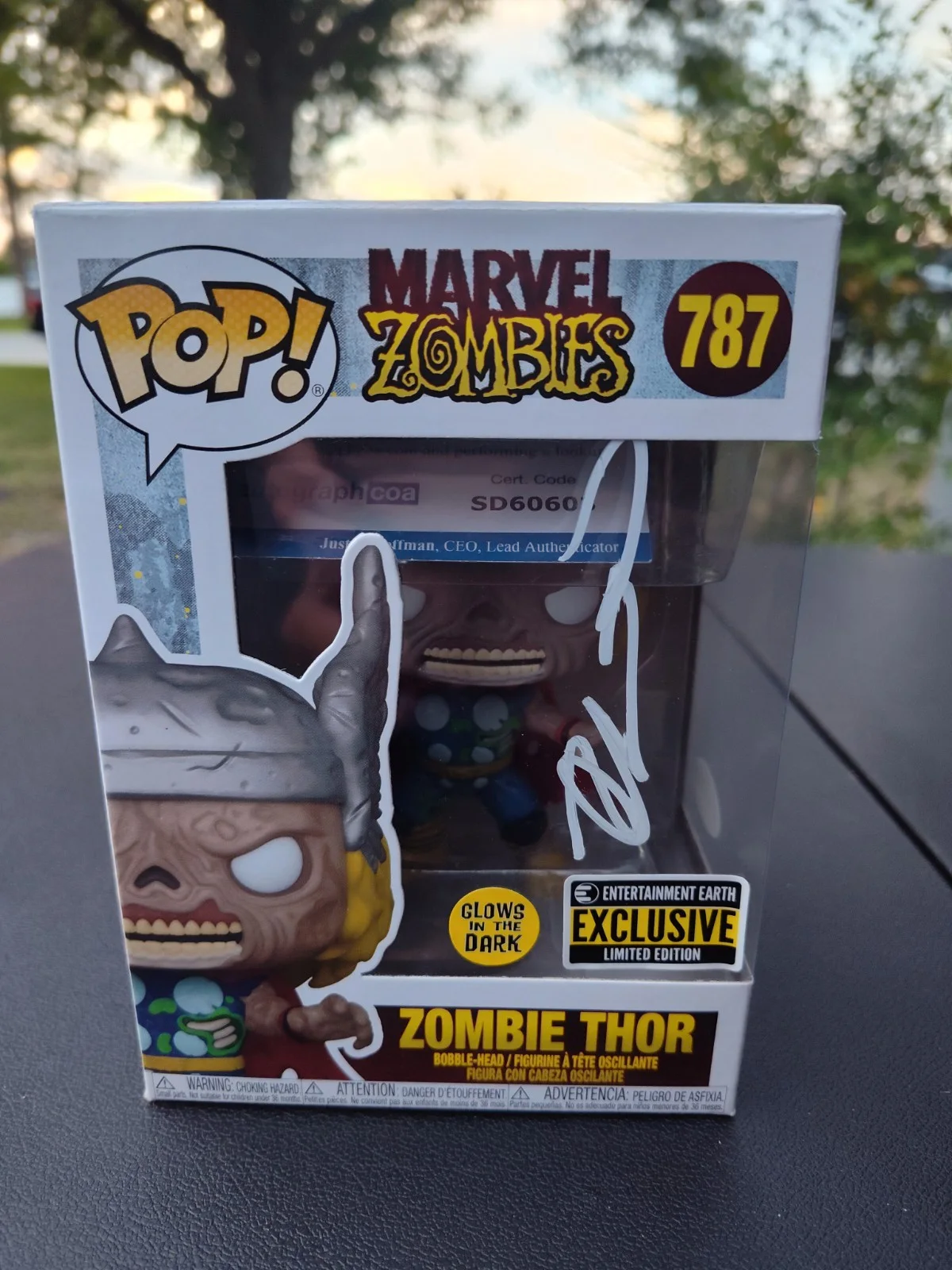 Robert Kirkman — Robert Kirkman Signed Autograph Funko Pop Marvel Zombies Zombie Thor 787 COA, image 4