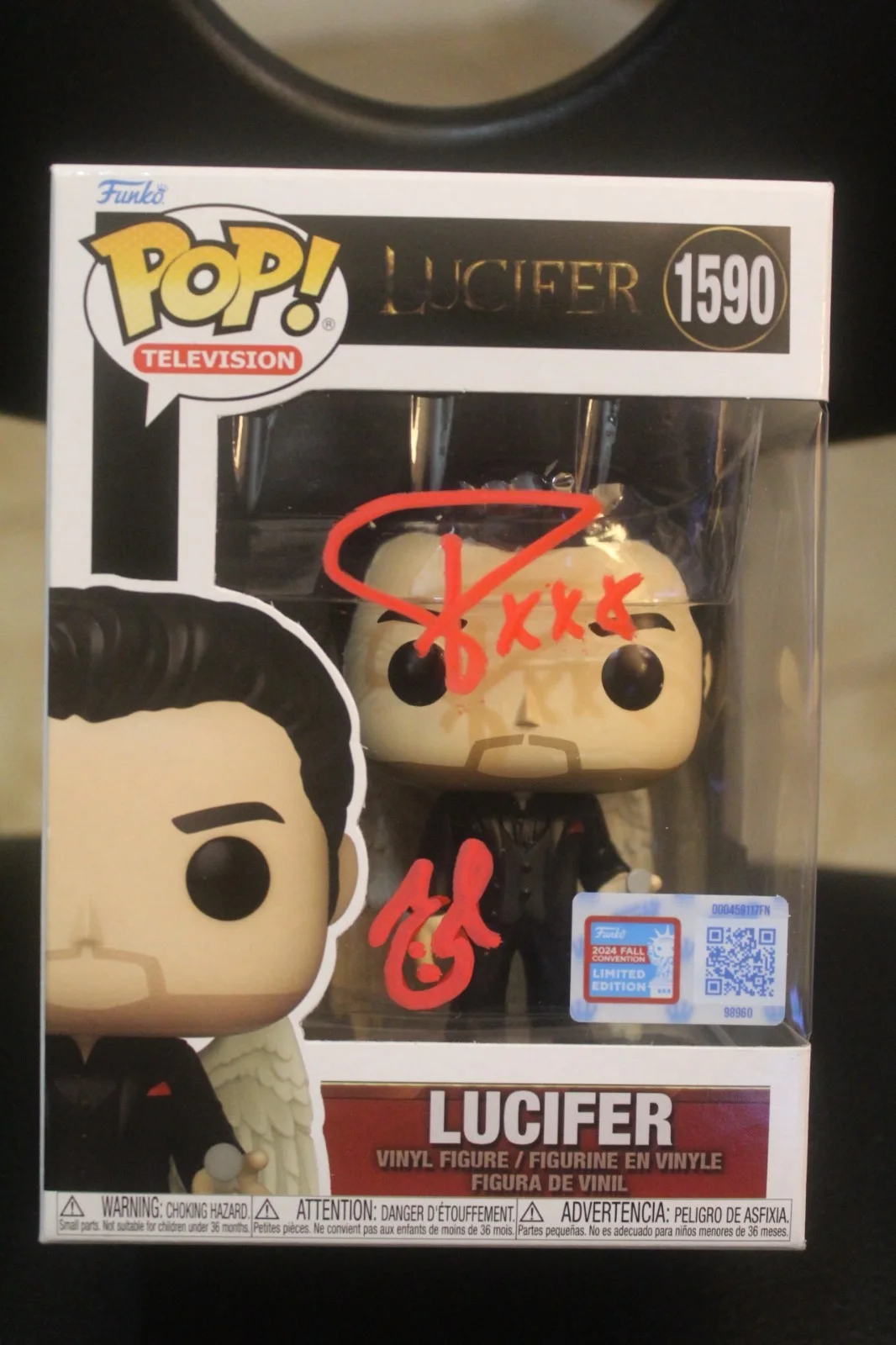 Tom Ellis — Signed Funko Pop Television #1590 - Lucifer - Tom Ellis + COA
