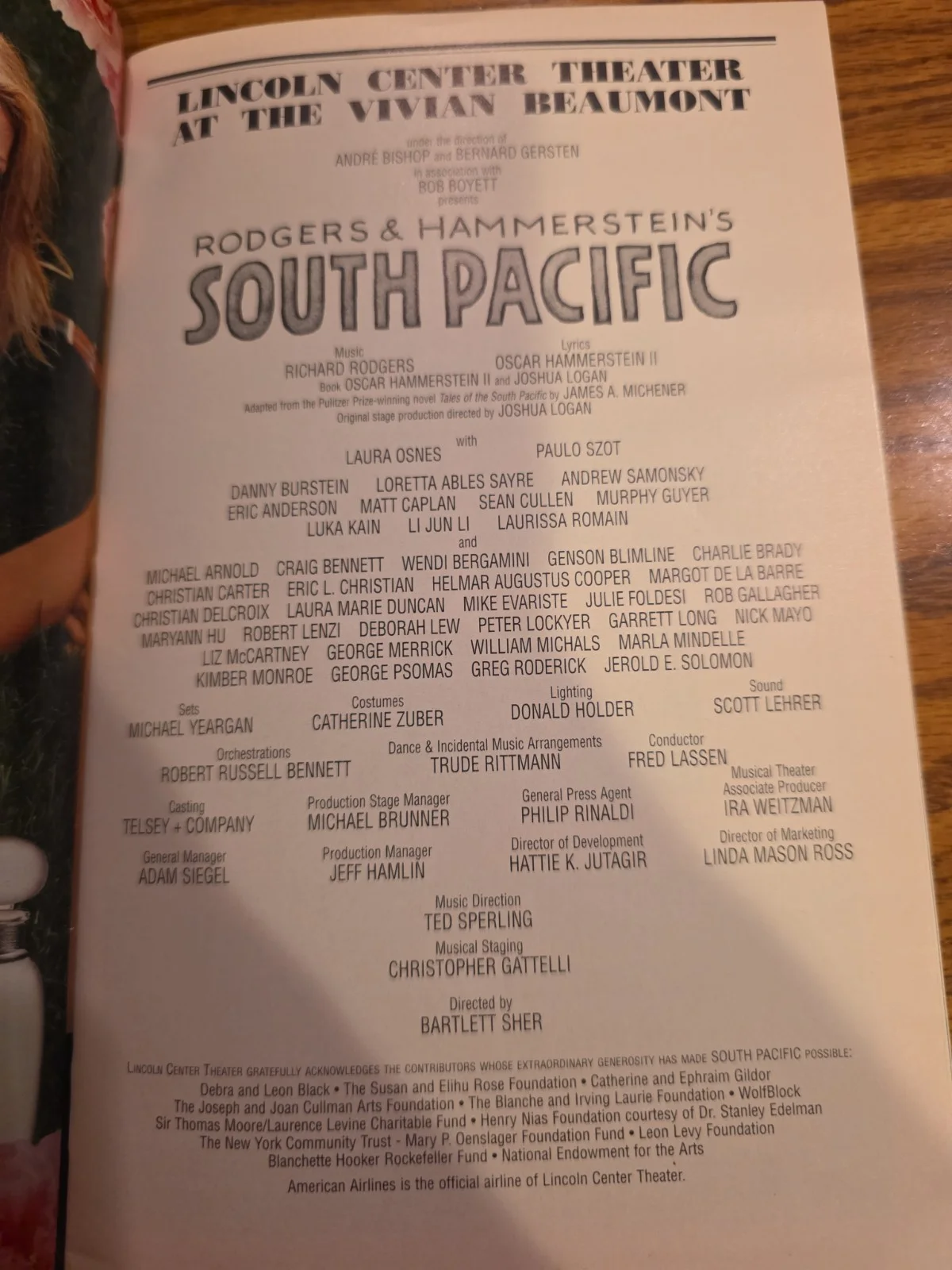 Cast — Rodgers & Hammerstein's South Pacific Signed Autographed Cast Playbill - 4/2009, изображение 3