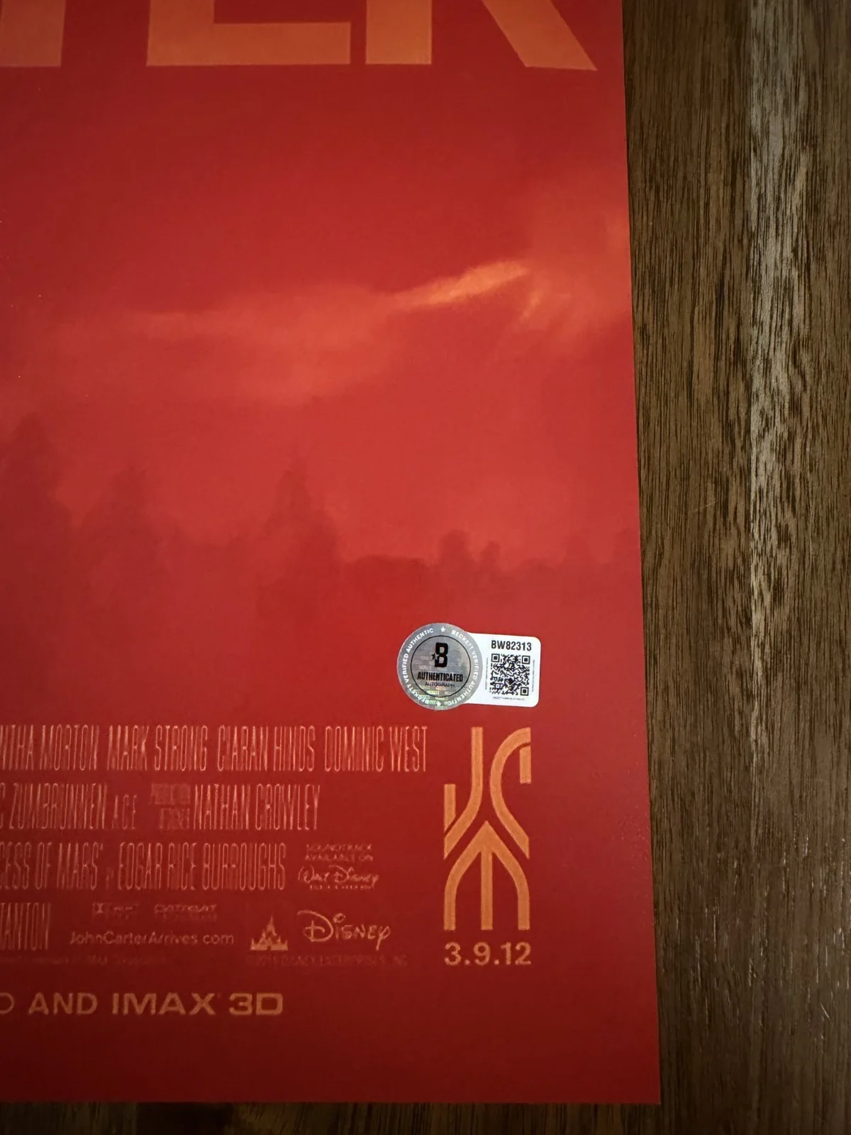 Andrew Stanton ‘John Carter’ Movie Director Signed 12x18 Photo Beckett, изображение 2