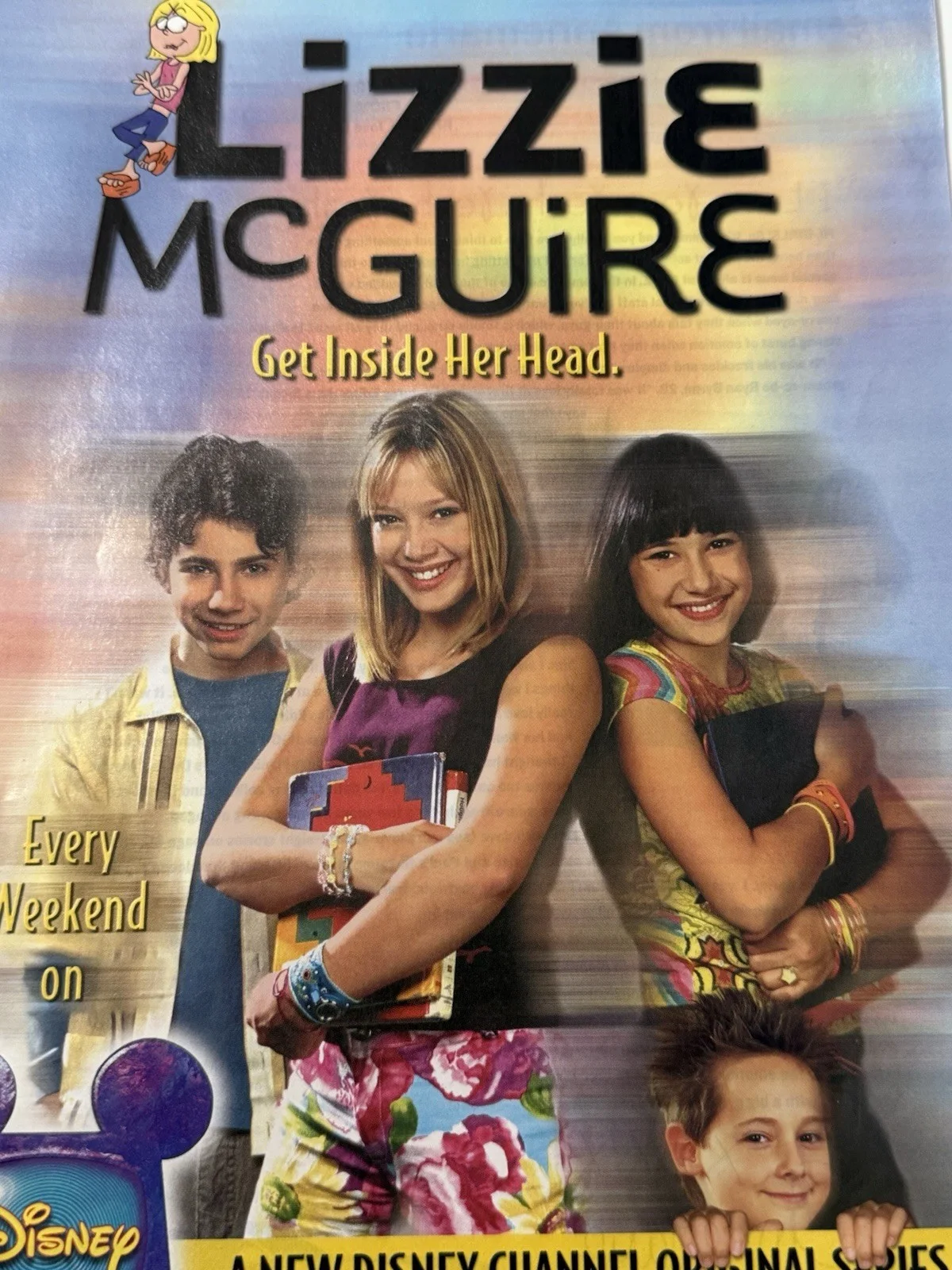 Lizzie McGuire Show Promo Magazine AD 2001 Hilary Duff Disney Magazine Page, изображение 2