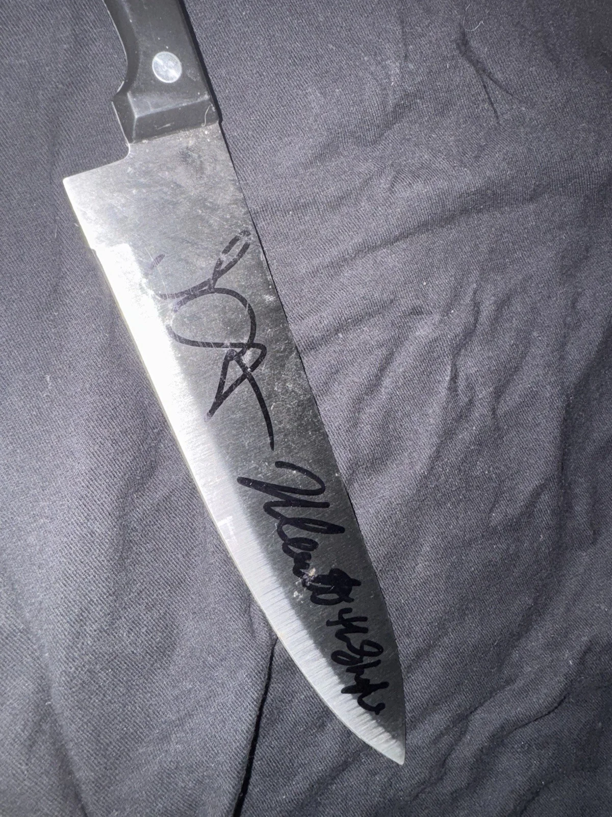 John Carpenter And Nick Castle Signed Knife Beckett, image 2