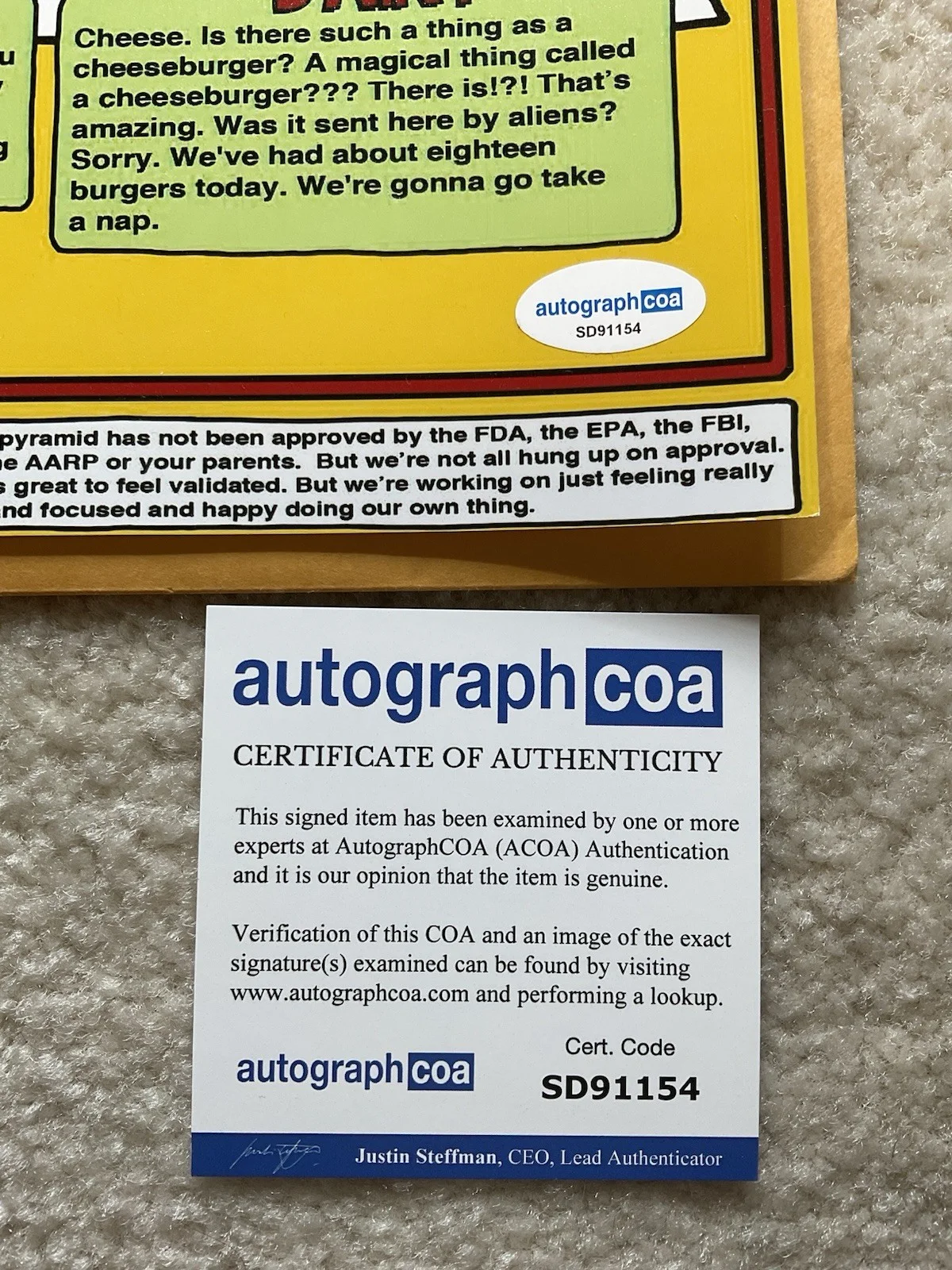 Larry Murphy — Bob's Burgers signed 12x18 ACOA Cast signed photo Loren, H Jon Benjamin, 5 total, image 5