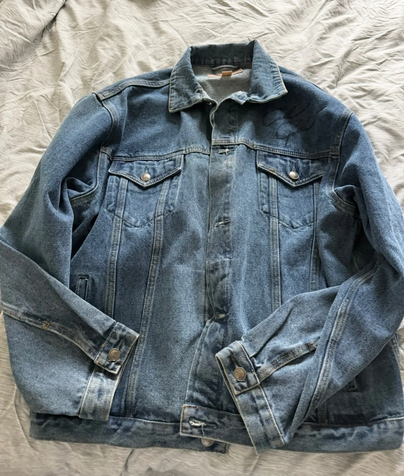 Signed Alan Jackson Jean Jacket Size Large, image 2