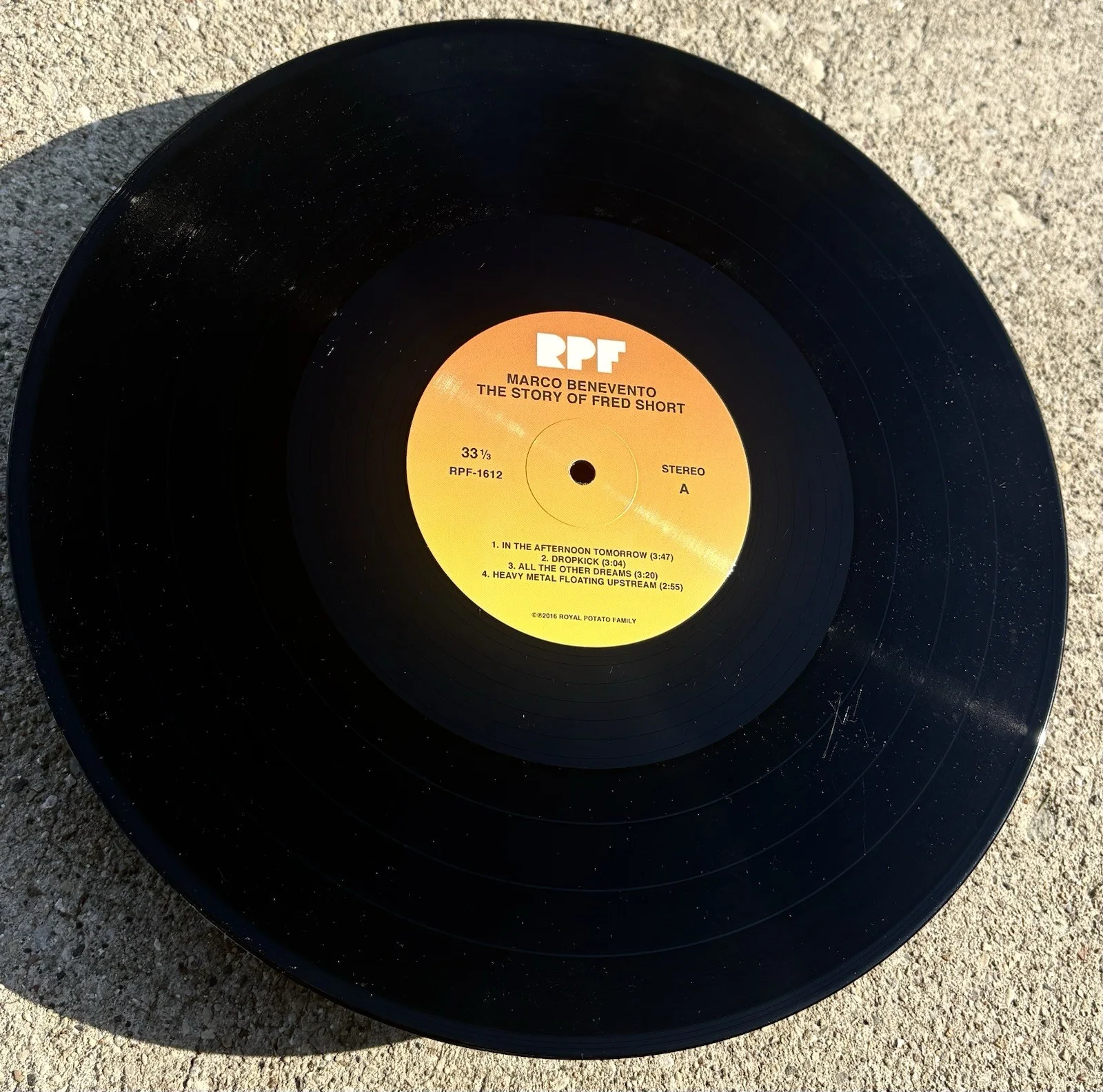 MARCO BENEVENTO SIGNED Vinyl JSA COA The Story Of Fred Short, image 4
