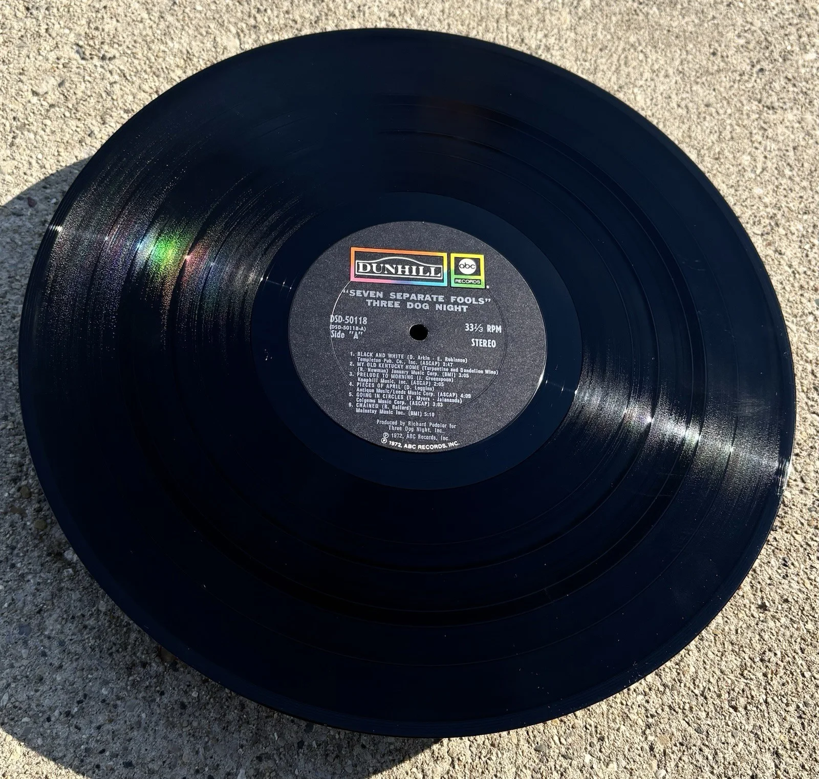 THREE DOG NIGHT SIGNED Vinyl JSA COA Seven Seperate Fools, image 2