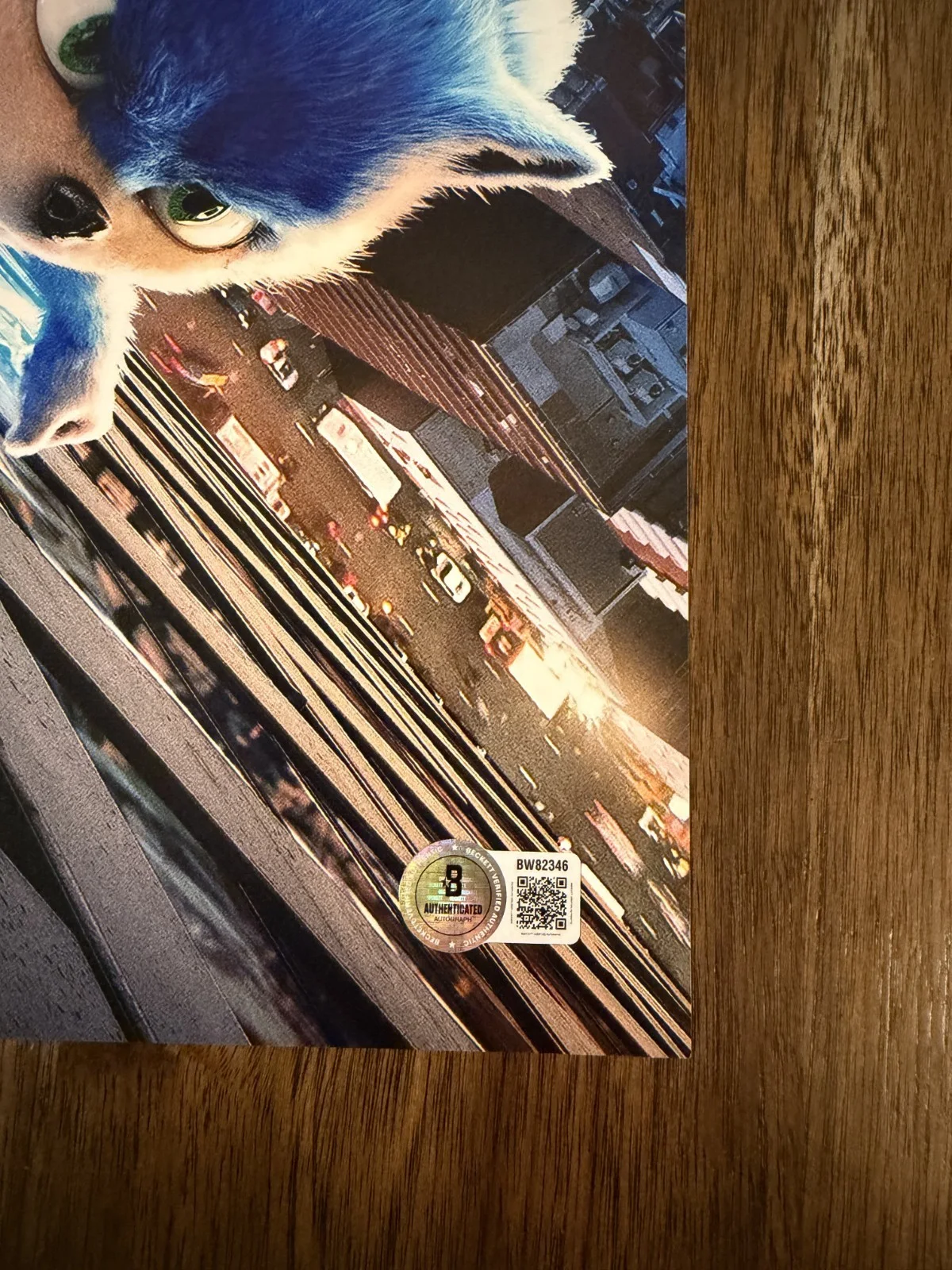 Ben Schwartz ‘Sonic The Hedgehog' Signed 12x18 Photo Voice Of Sonic Beckett, изображение 2