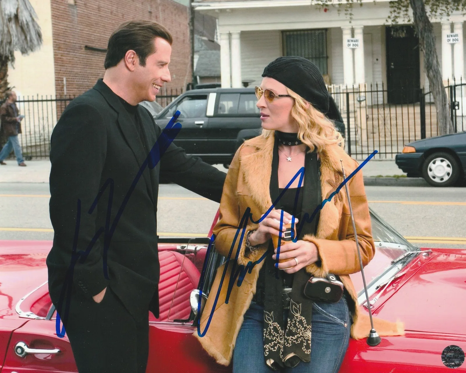 John Travolta & Uma Thurman — John Travolta & Uma Thurman Autographed Pulp Fiction 8x10 Photo/COA/Hologram