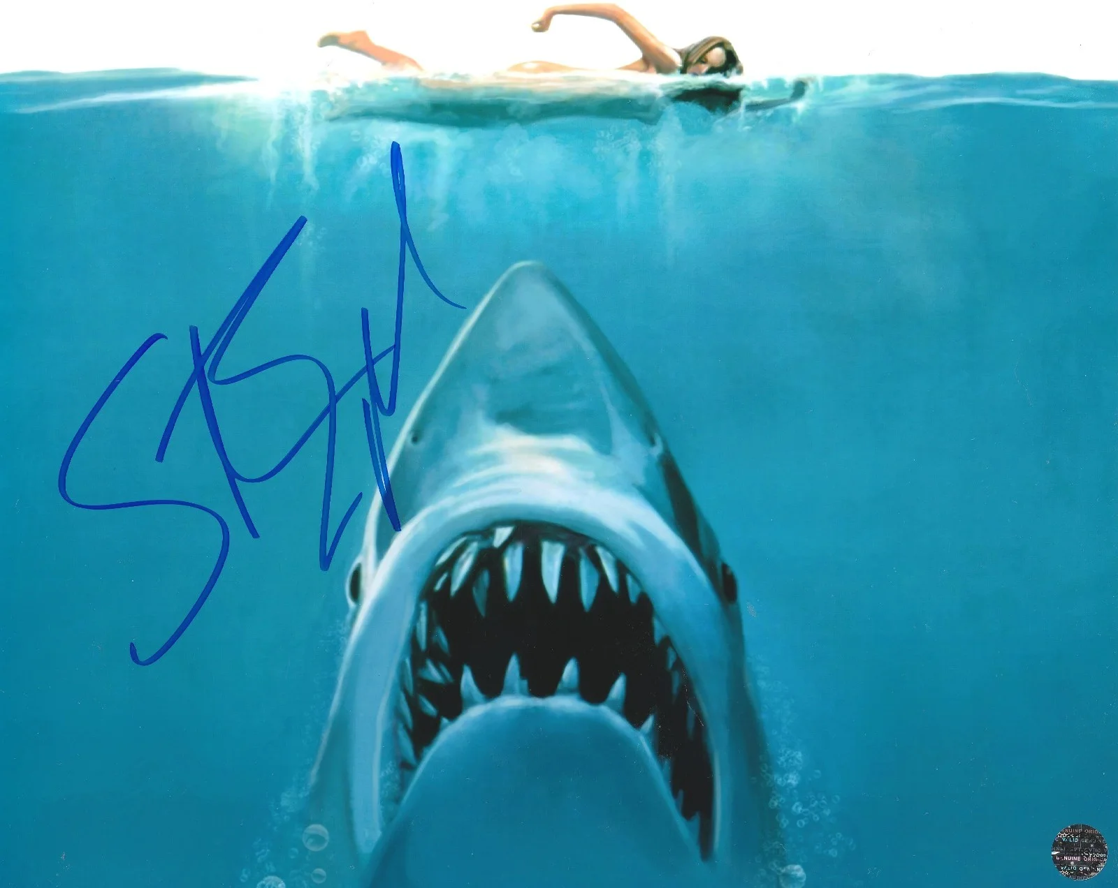 Steven Spielberg — Steven Spielberg Signed Autographed Jaws 8x10 Photo with COA/Matching Hologram