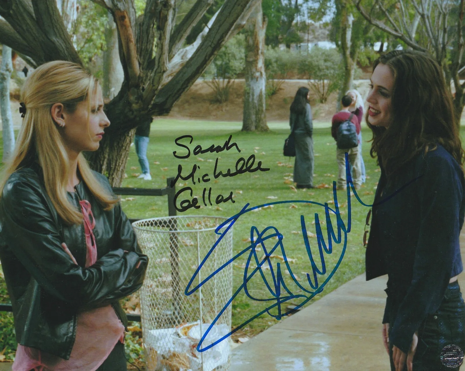 Sarah Michelle Gellar & Eliza Dushku — Sarah Michelle Gellar & Eliza Dushku Signed Buffy the Vampire Slayer 8x10 Photo