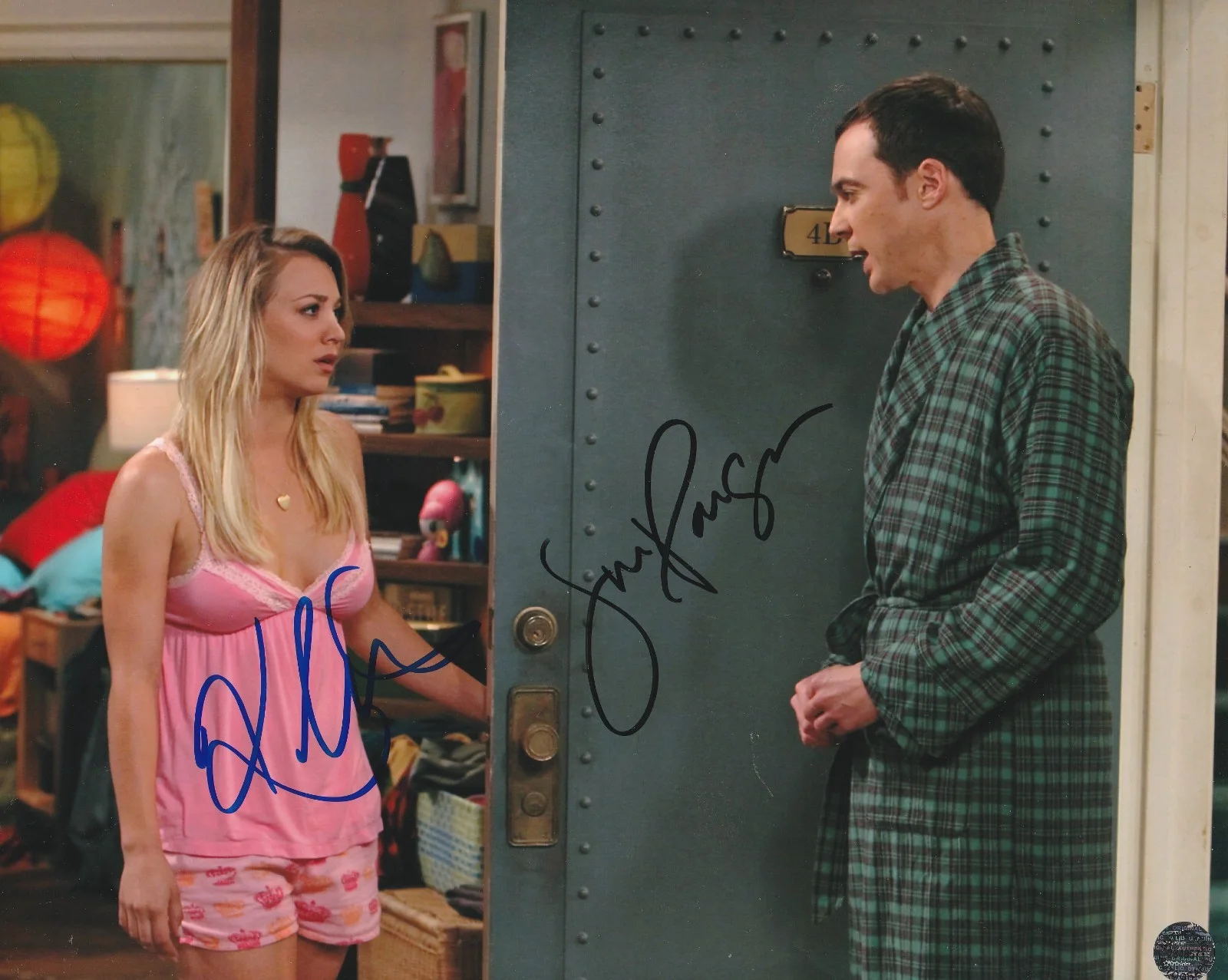 Jim Parsons and Kaley Cuoco — Big Bang Theory Autographed 8x10 Photo signed by Kaley Cuoco and Jim Parsons COA