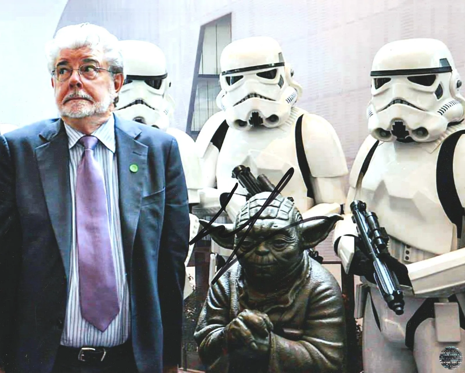 George Lucas — George Lucas Signed Autographed Star Wars 8x10 Photo with COA/Matching Hologram