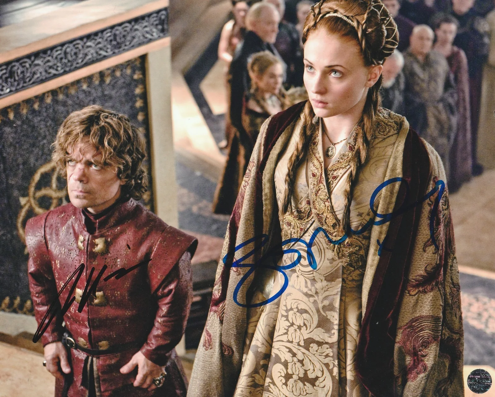 Sophie Turner & Peter Dinklage — Sophie Turner & Peter Dinklage Autographed Game of Thrones 8x10 Photo/COA/Holo