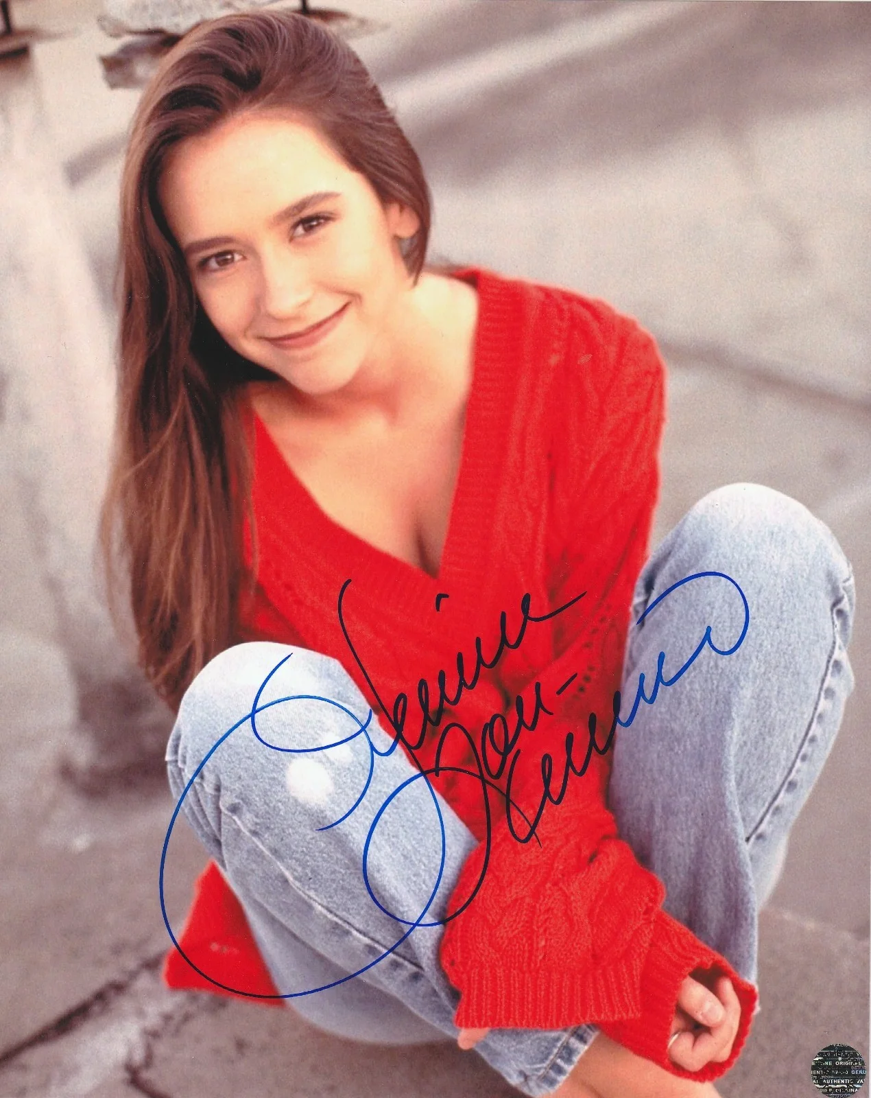 Jennifer Love Hewitt — Jennifer Love Hewitt Autographed Red Hot Sexy 8x10 Photo with COA/Hologram