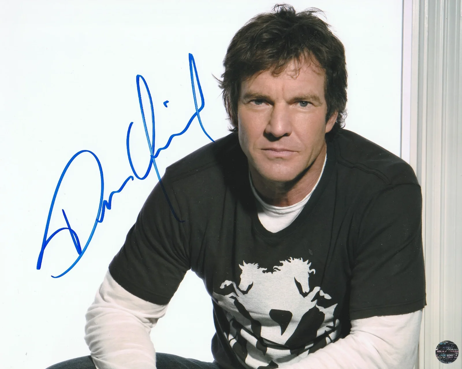 Dennis Quaid — Dennis Quaid Signed Autographed Rare Glossy 8x10 Photo with COA/MatchingHologram