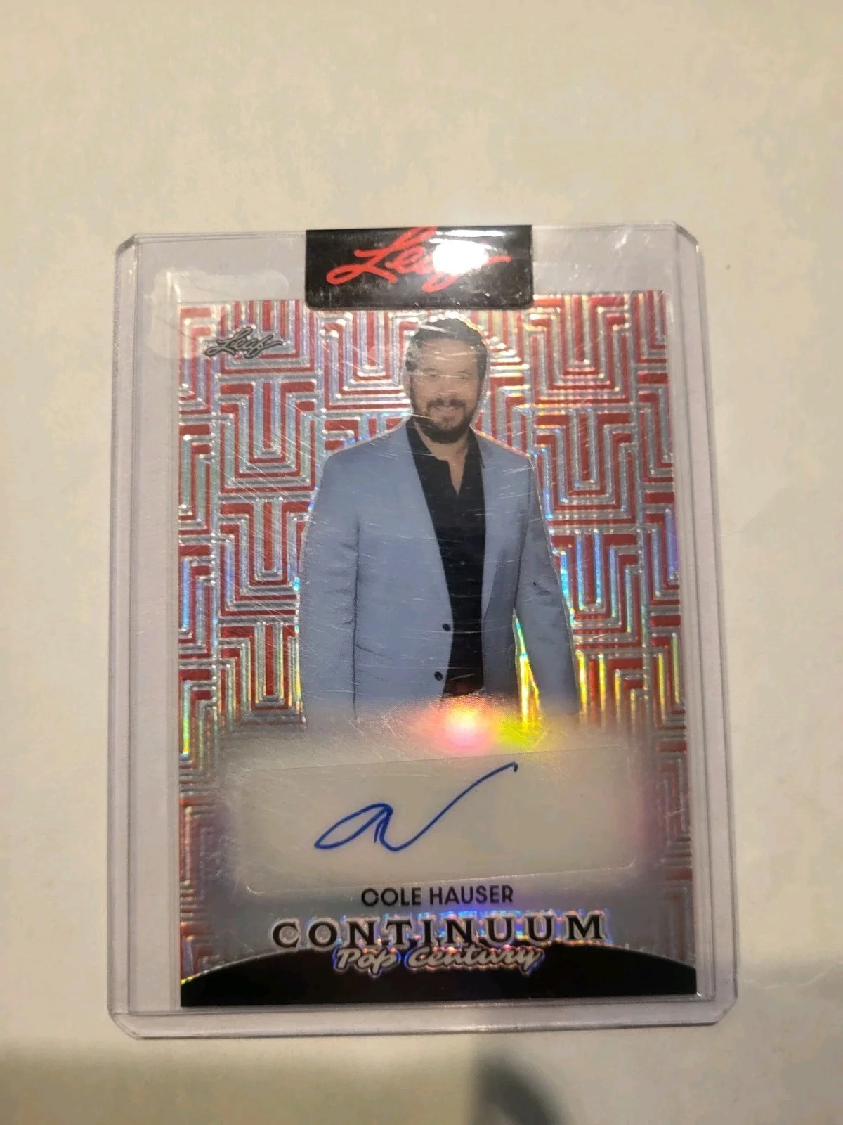 Cole Hauser — Cole Hauser "Rip" 2024 Leaf Metal Continuum Pop Century RED Autograph Auto /49