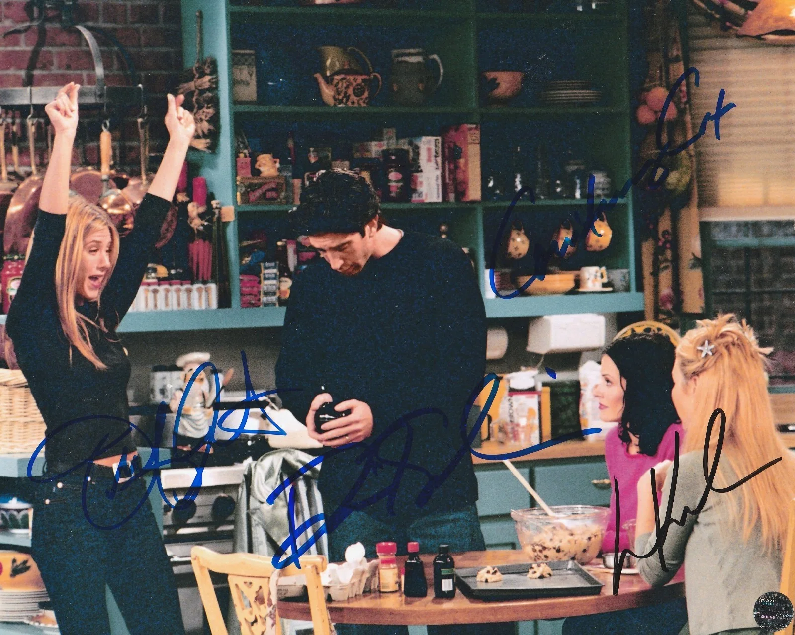 Jennifer Aniston, David Schwimmer, Courtney Cox, Lisa Kudrow — Friends Autographed 8x10 Photo Signed by Jennifer Aniston +3 with COA/Hologram