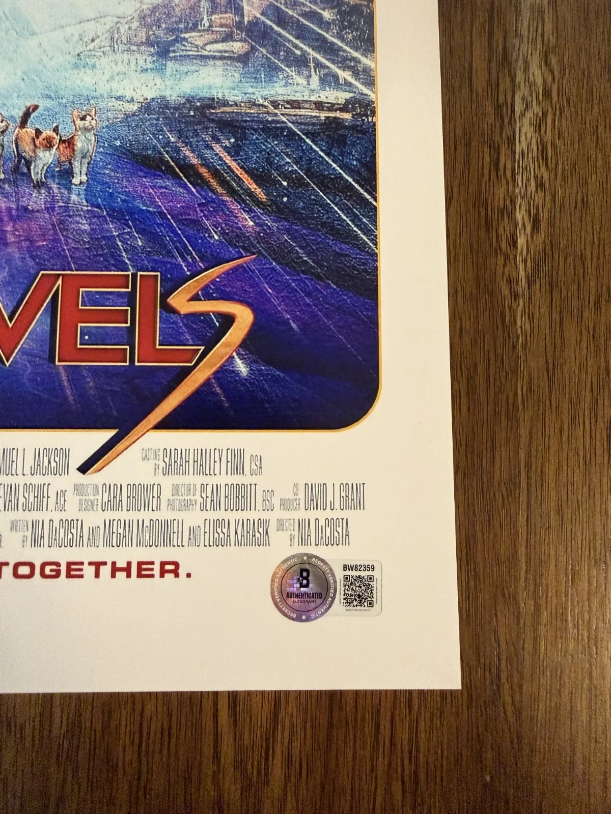 Nia DaCosta ‘The Marvels' Director Signed 12x18 Photo Beckett Certified, image 2