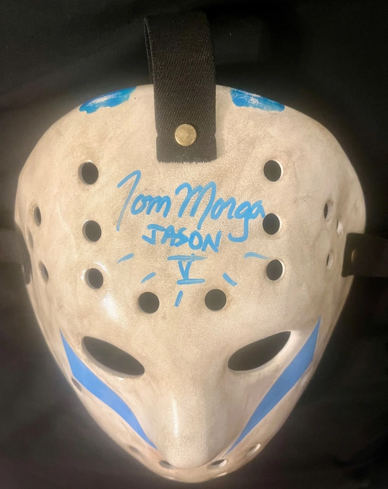 Tom Morga — Tom Morga Signed Friday the 13th Part V A New Beginning Hockey Mask Movie Mold, изображение 2