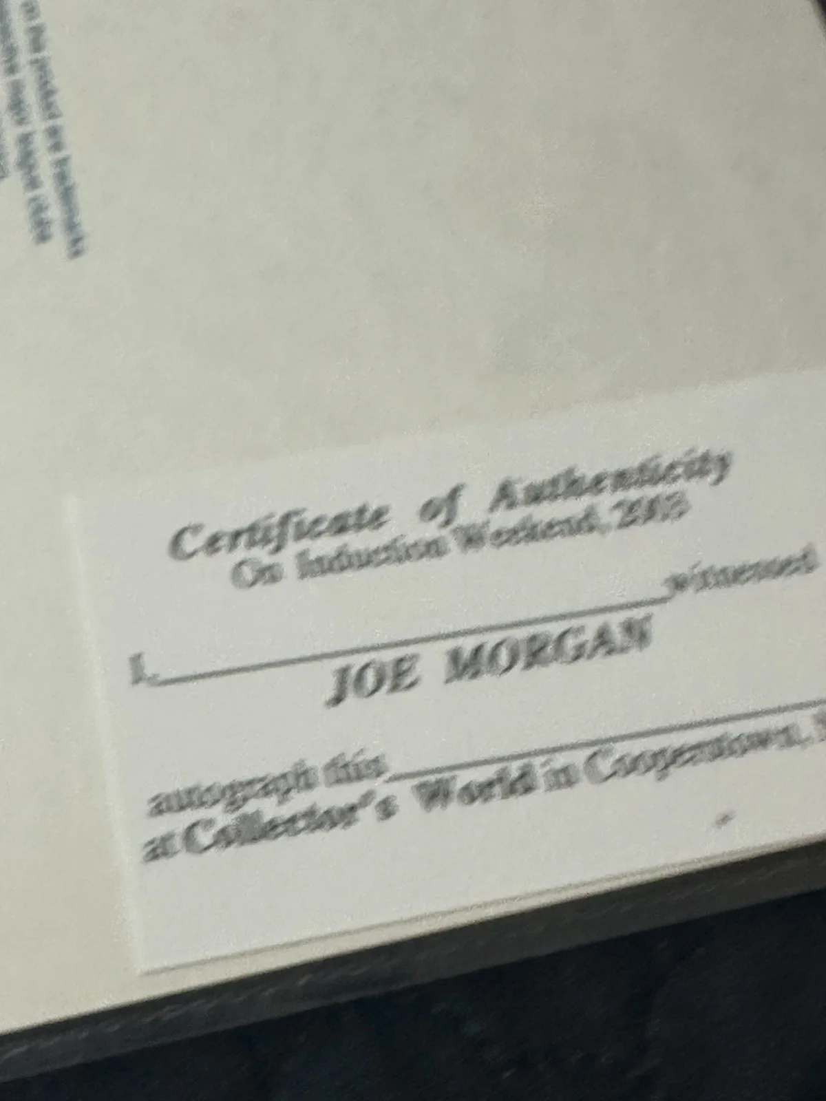 Joe Morgan SIGNED Photo AUTOGRAPH AUTO COA, image 2