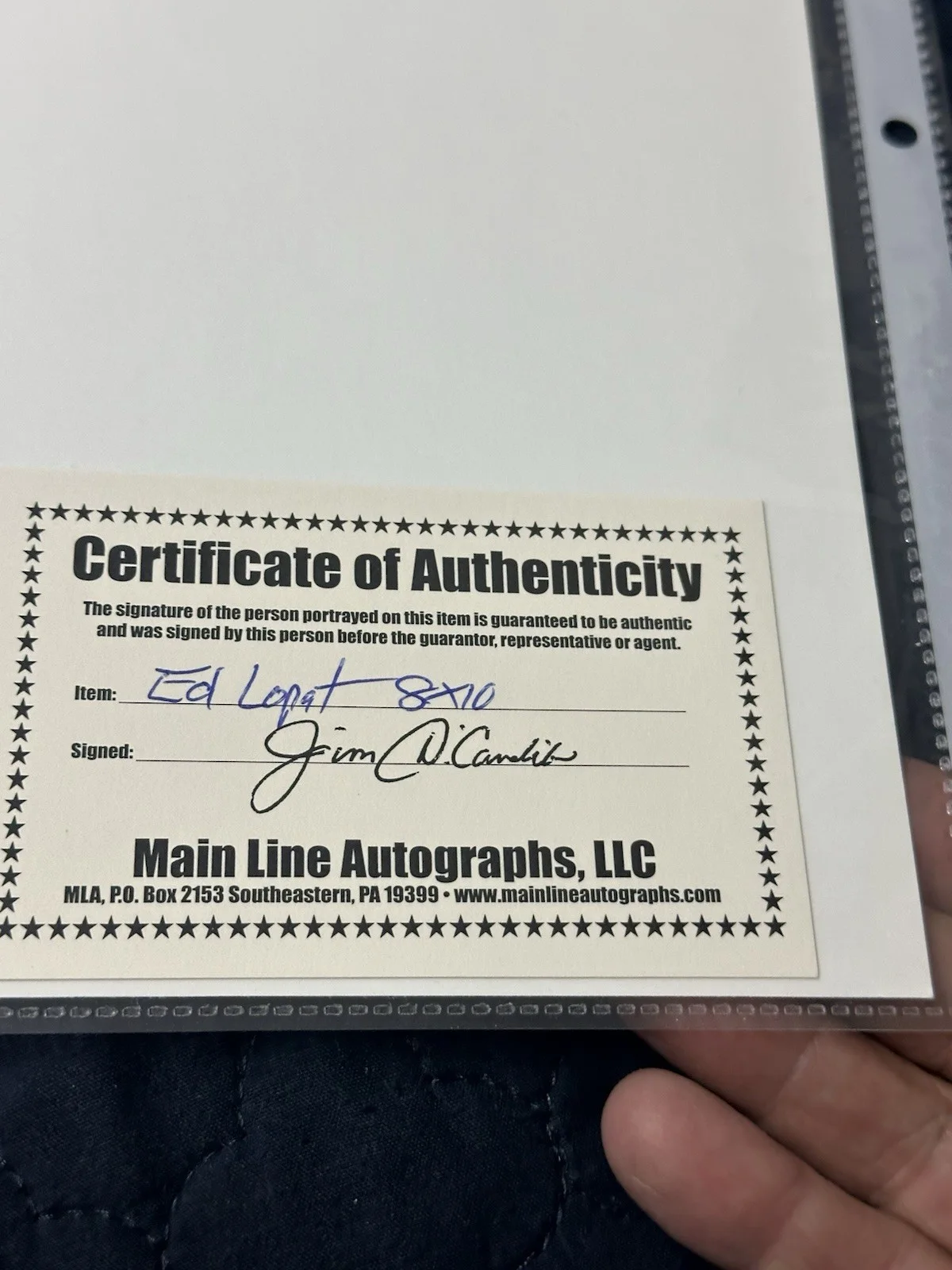 Ed Lipstick SIGNED Photo AUTOGRAPH AUTO COA, image 2