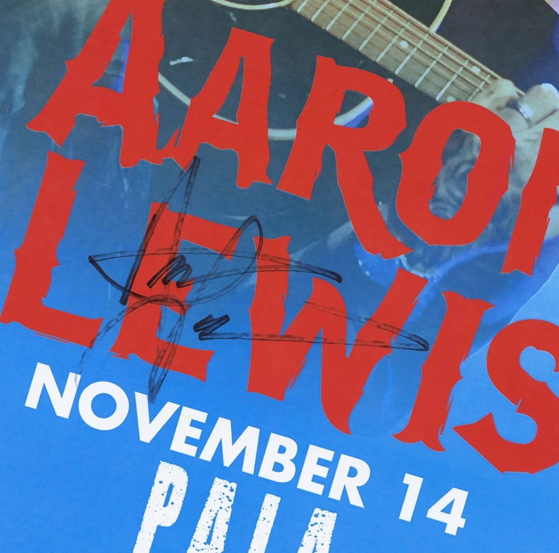 Aaron Lewis autographed gig poster Staind, image 2