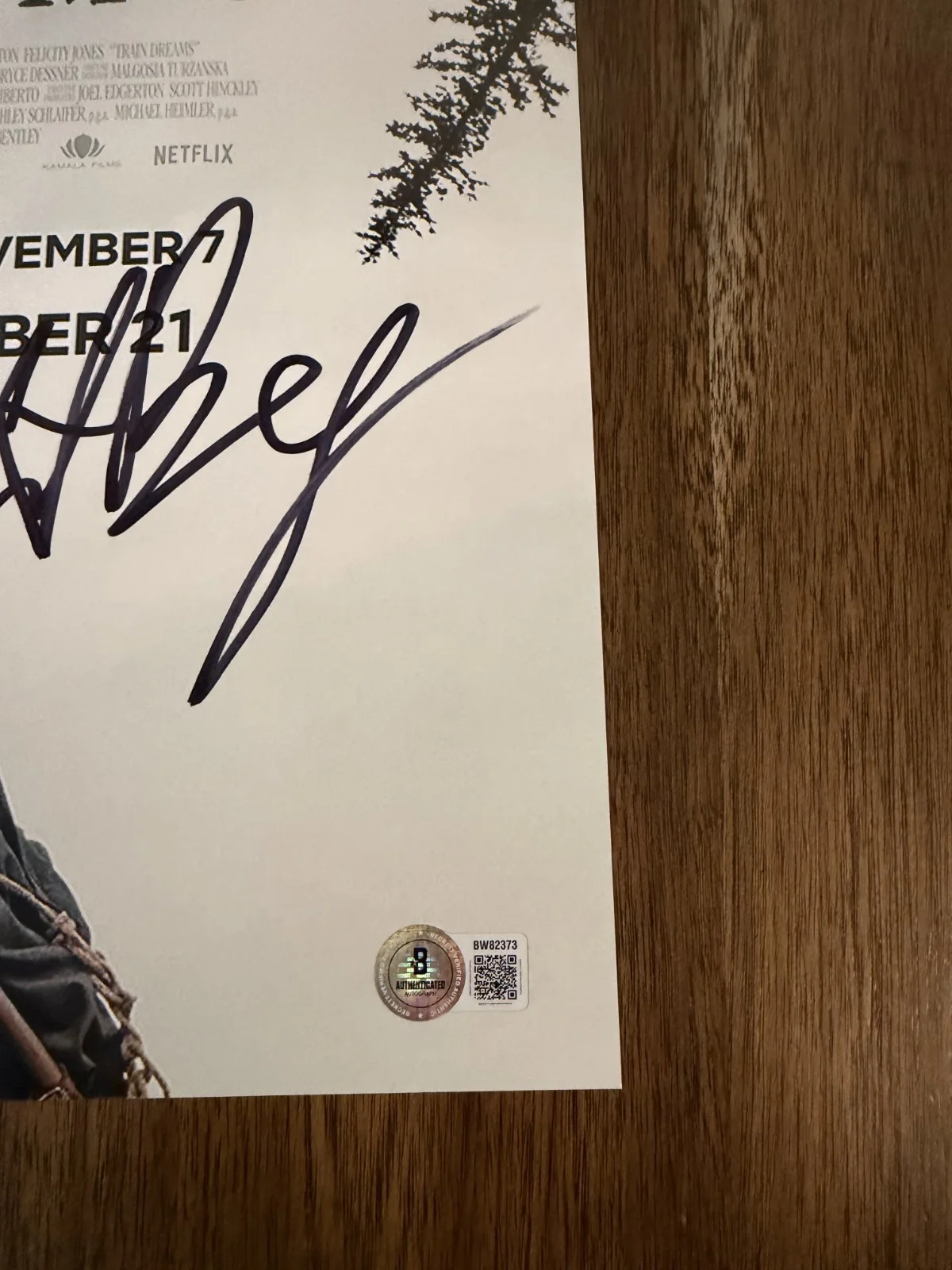 Clint Bentley & Greg Kwedar ‘Train Dreams' Director Signed 12x18 Photo Beckett, изображение 2
