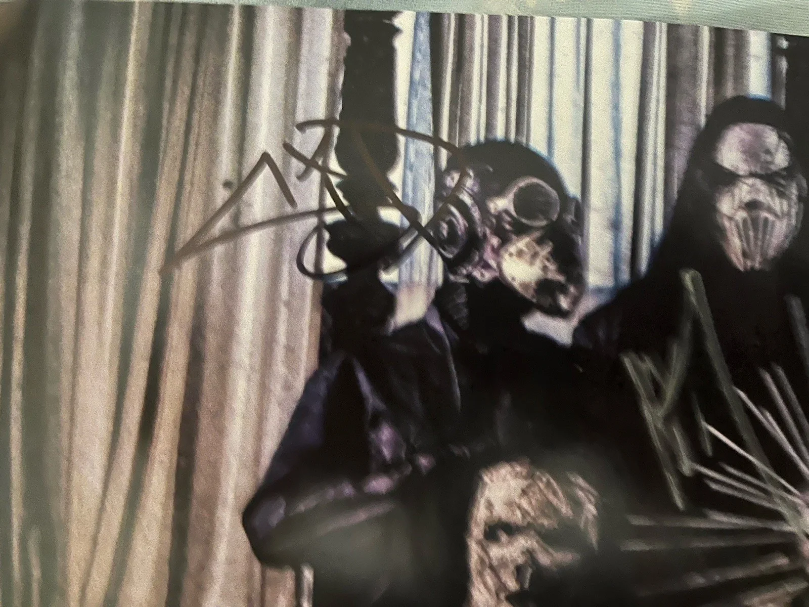 2025 Slipknot AUTOGRAPHED Roadrunner records Display Gray Chapter 11X17 POSTER, изображение 3