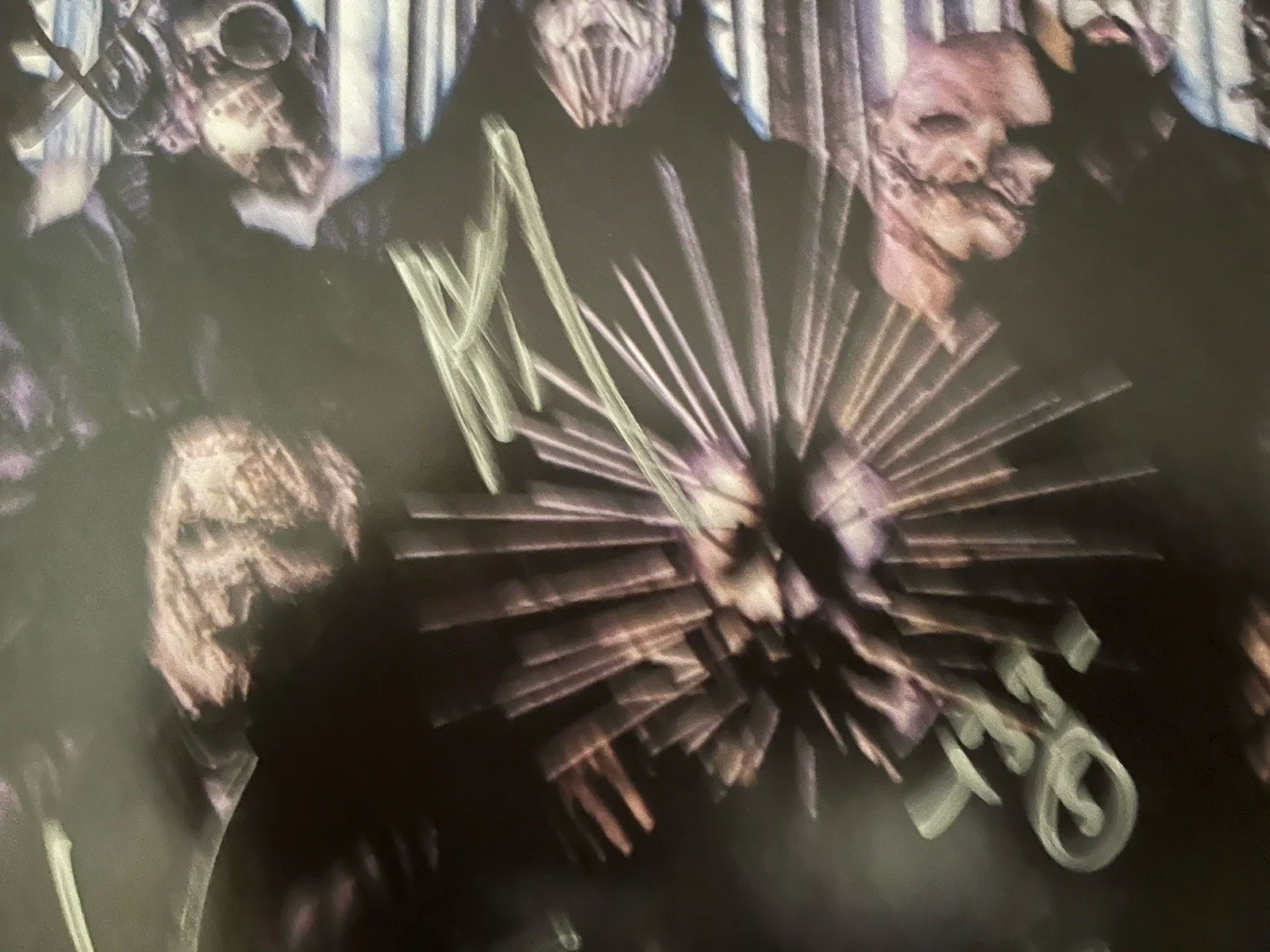 2025 Slipknot AUTOGRAPHED Roadrunner records Display Gray Chapter 11X17 POSTER, изображение 4